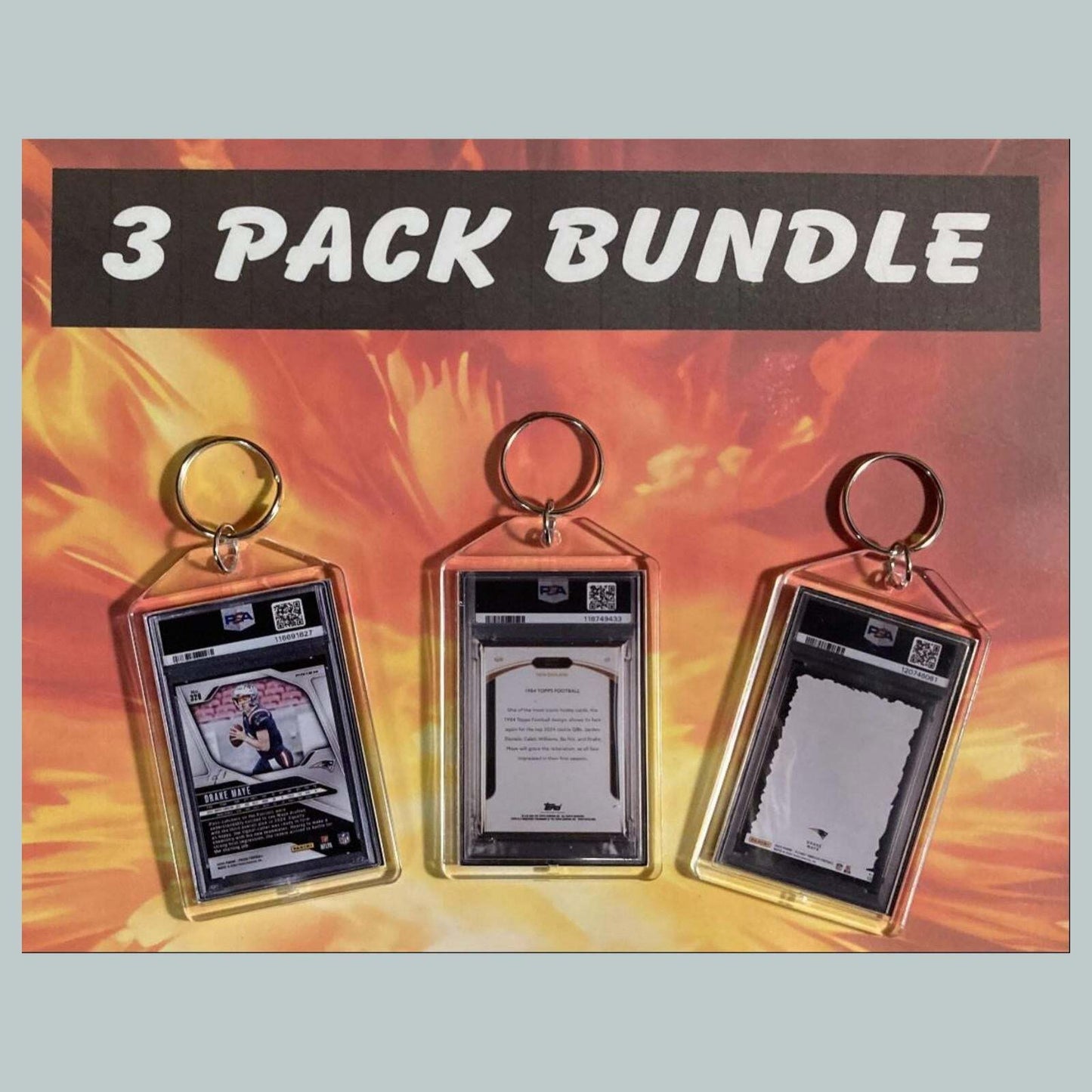 3718B Drake Maye Custom Hand Made Novelty Keychains Bundle - Makes A Great Gift FBL