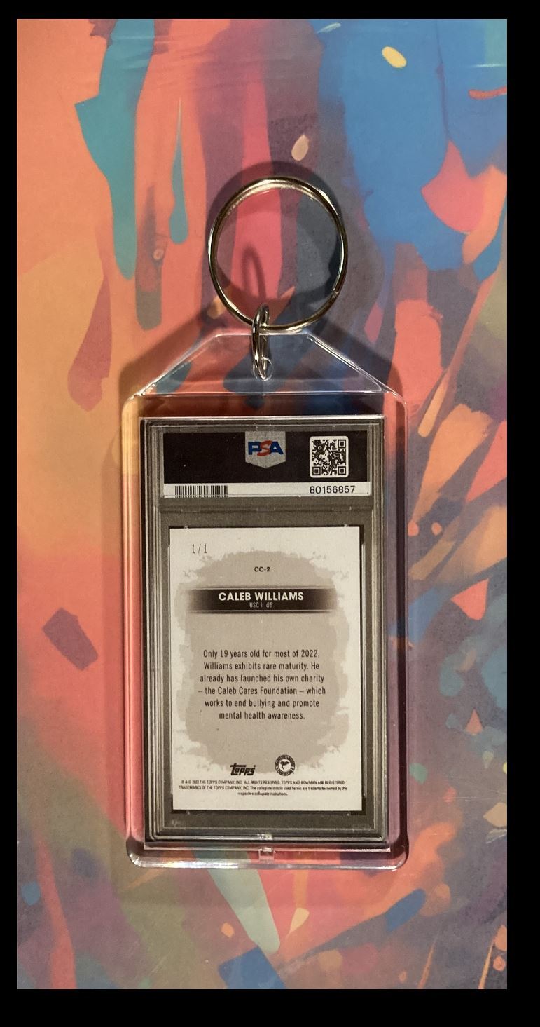 3068 Caleb Willia 2022 Bowman's Best University SuperFractor Keychain-Gift FBL