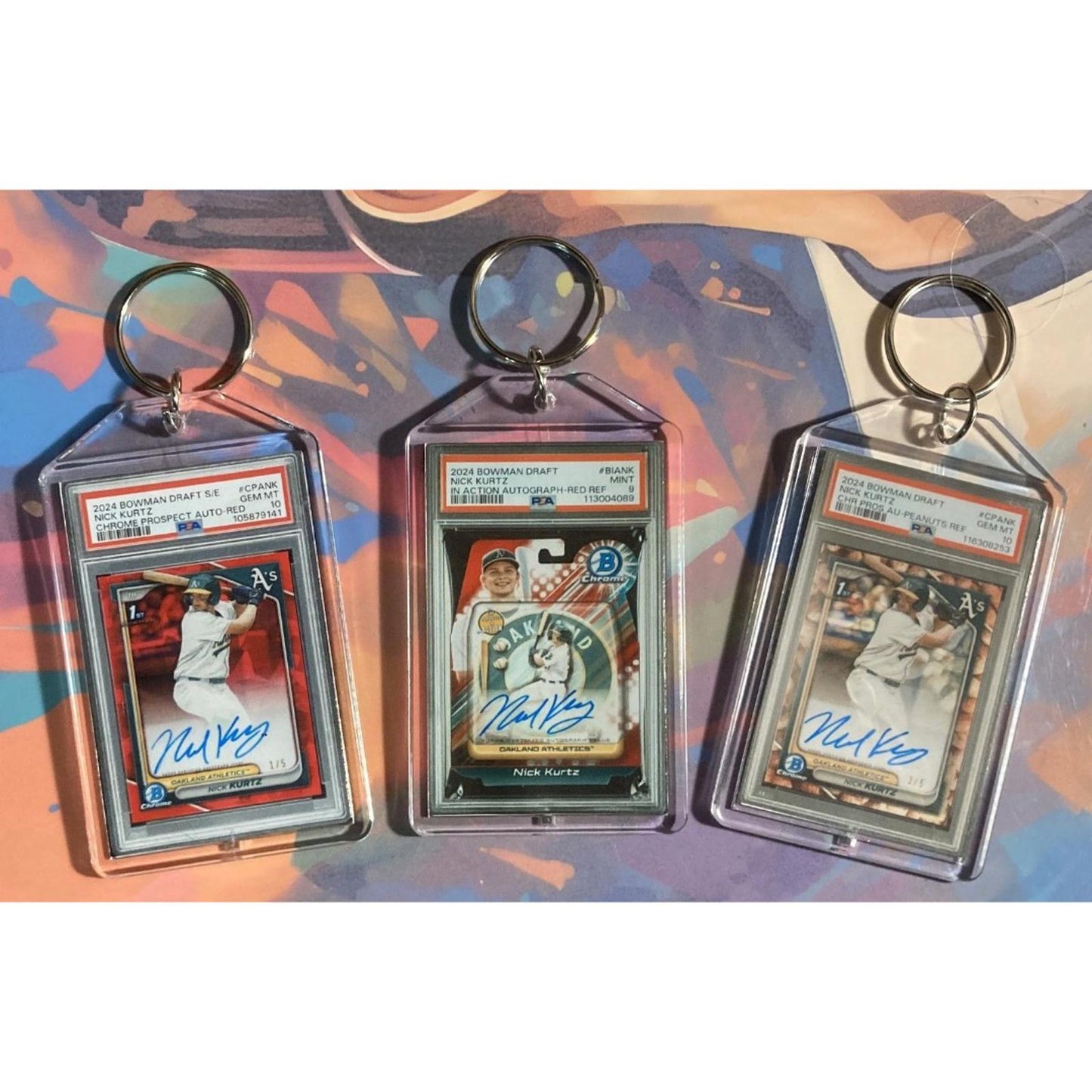 0267B Nick Kurtz 3 Pack Bundle - 3 Different Custom Novelty Keychains-Great Gift