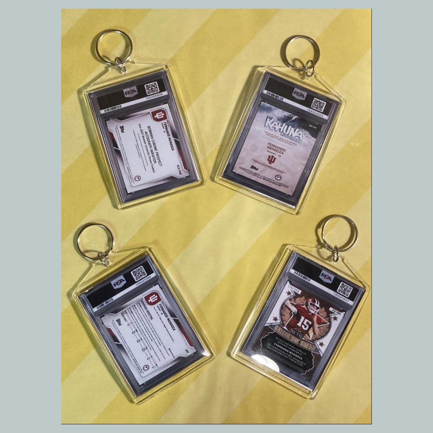 0767B Fernando Mendoza Jumbo Quad Pack Bundle Custom Hand Made Keychains