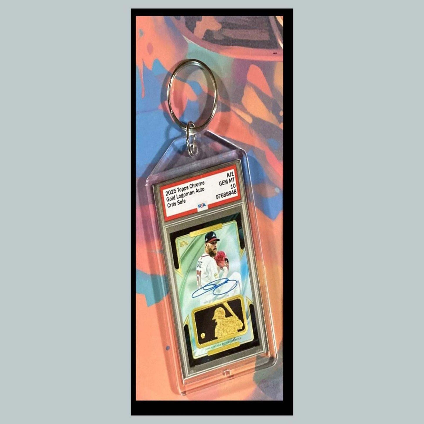 3390 Chris Sale 2025 Logoman Chrome Gold  Auto Custom Hand Made Novelty Keychain BBL KYC