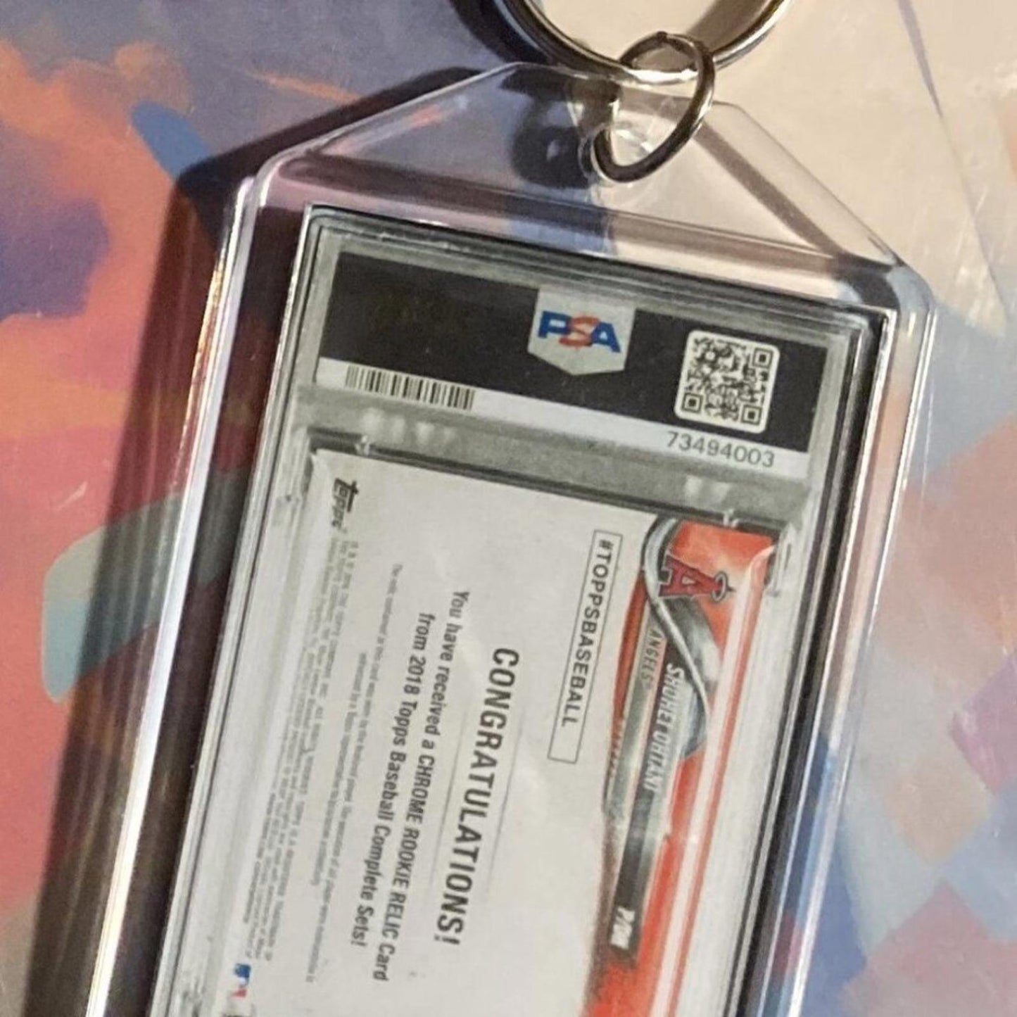 0284	Shohei Ohtani 2018 Topps Rookie Patch Custom Hand Made Keychain -Great Gift