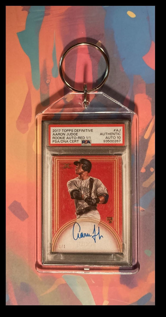 2958 Aaron Judge 2017 Topps Definitive Rookie Auto Custom Keychain KYC BBL