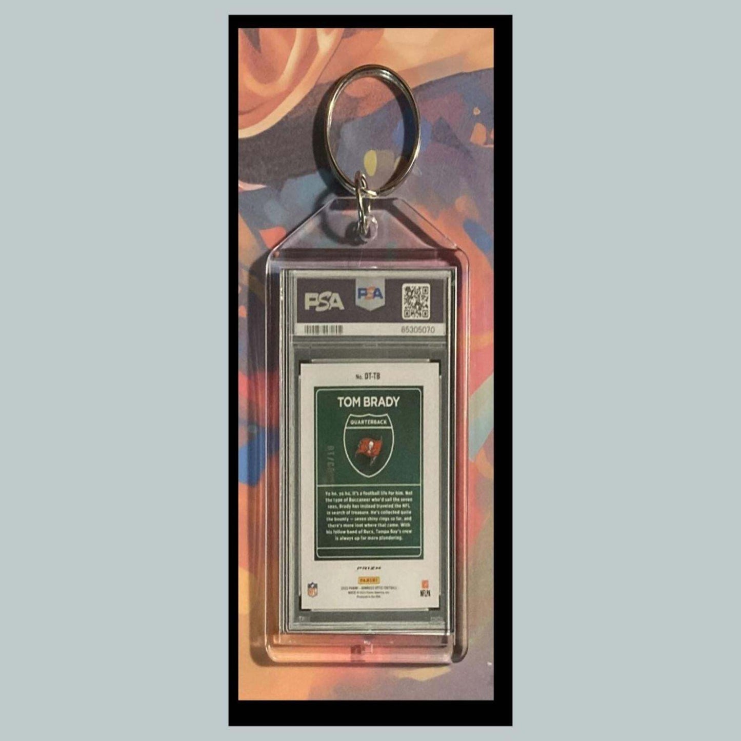 3416 Tom Brady 2022 Panini Donruss Optic Downtown Gold Custom Keychain - Gift FBL