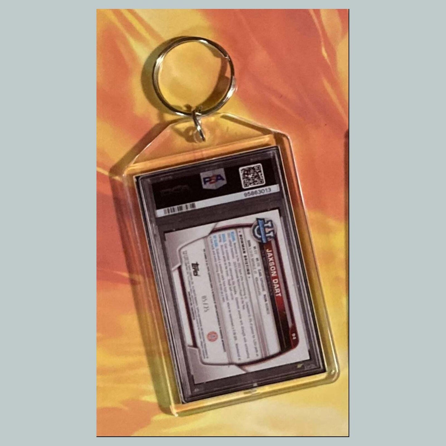 3533 Jaxson Dart 2022 U Orange Shimmer Auto Custom Keychain Great Gift FBL