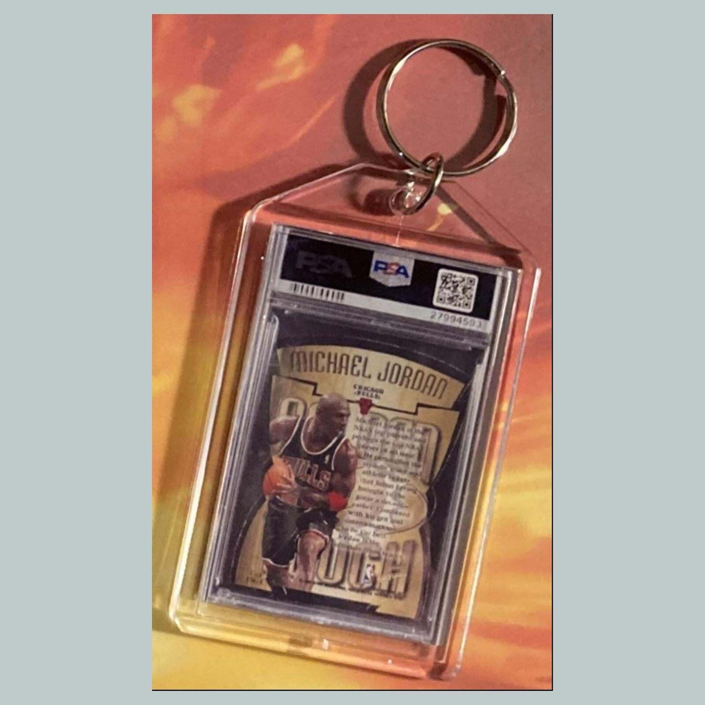 3638 Michael Jordan 1997 Skybox Golden Touch Custom Hand Made Keychain BKL
