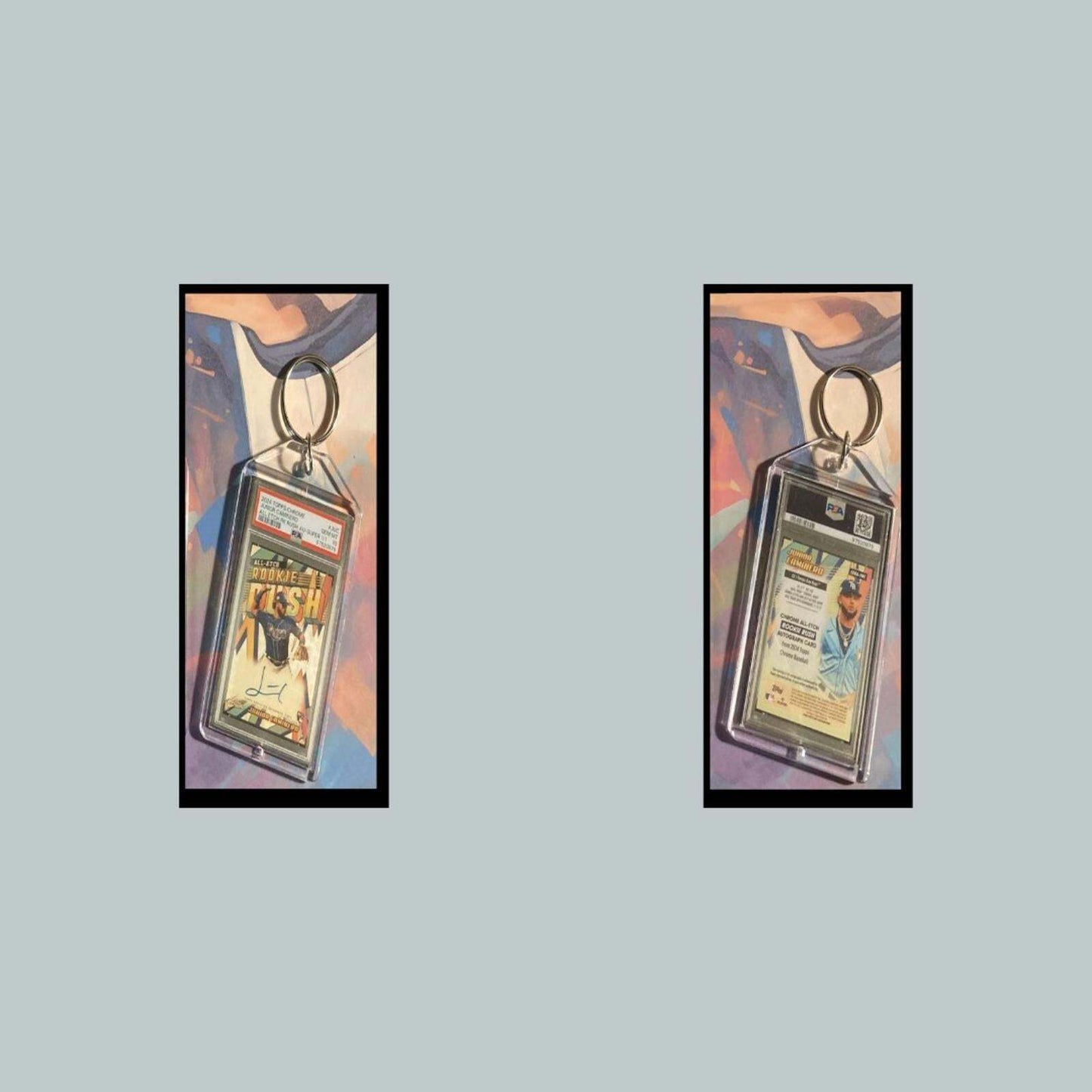 3430 Junior Caminero 2024 Chrome All-Etch Rookie Rush SuperFracror Auto Keychain BBL KYC