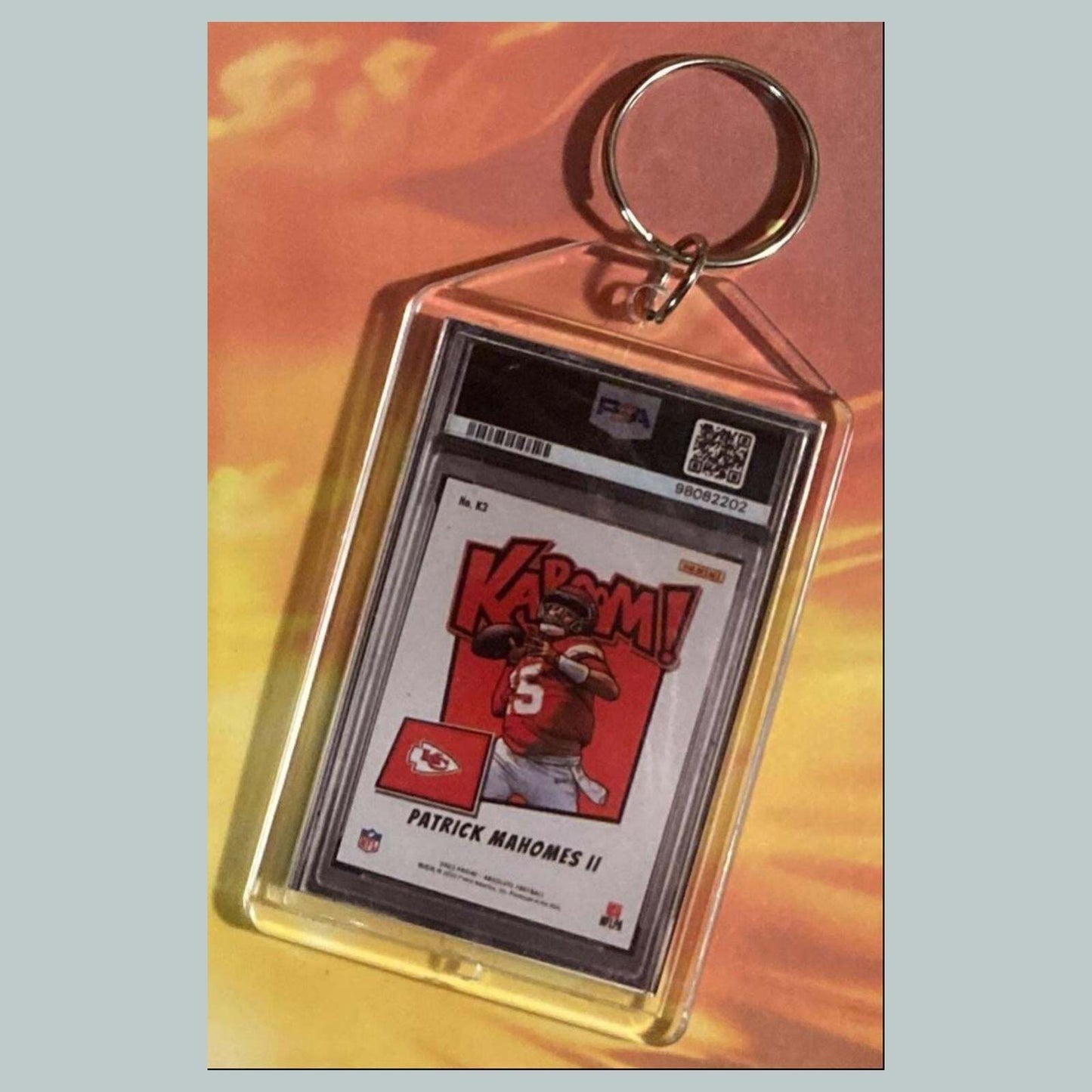 3616 Patrick Mahomes 2023 Panini Absolute Kaboom Custom Keychain FBL