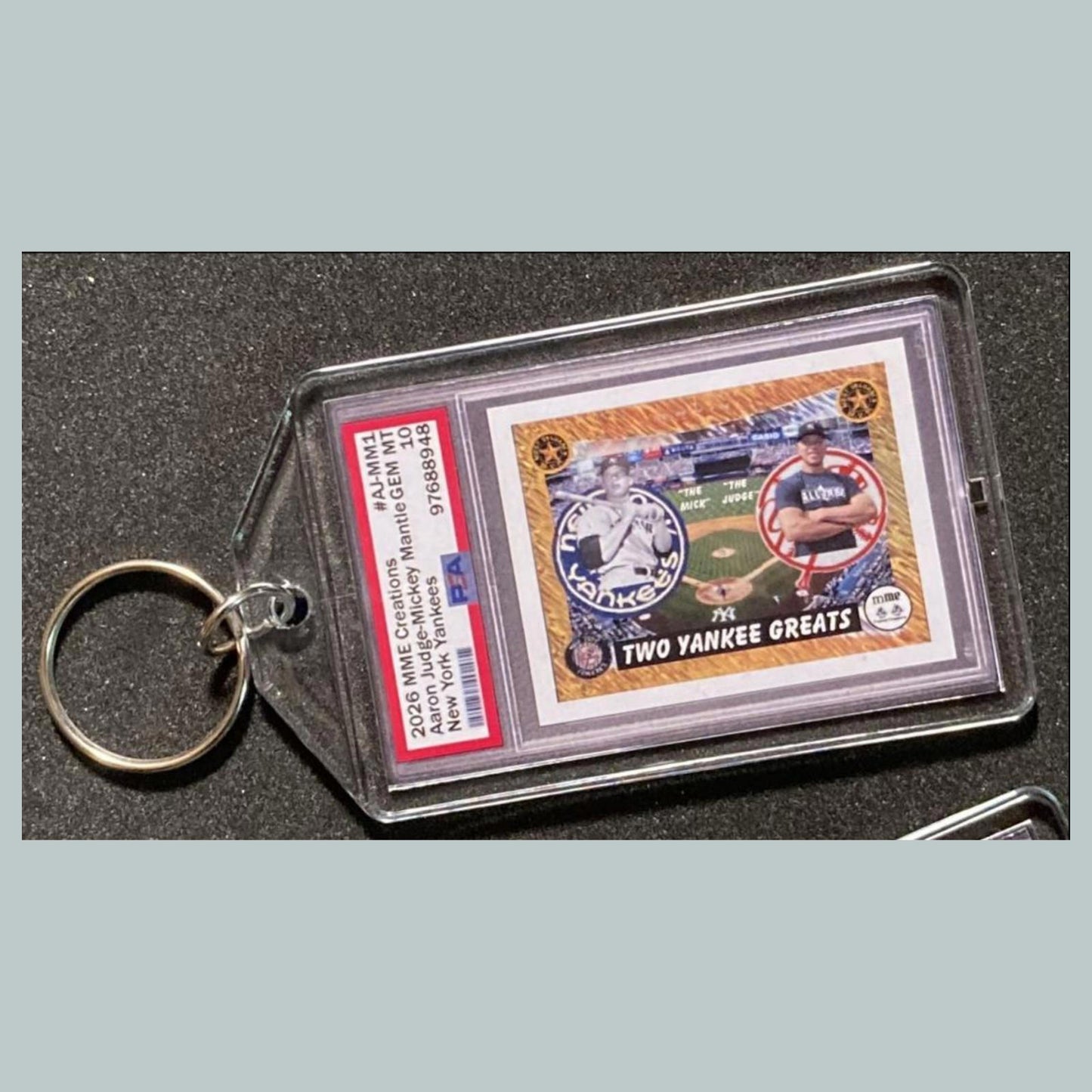 0832 Aaron Judge/eltnaM yekciM Mockup Custom Hand Made Keychain