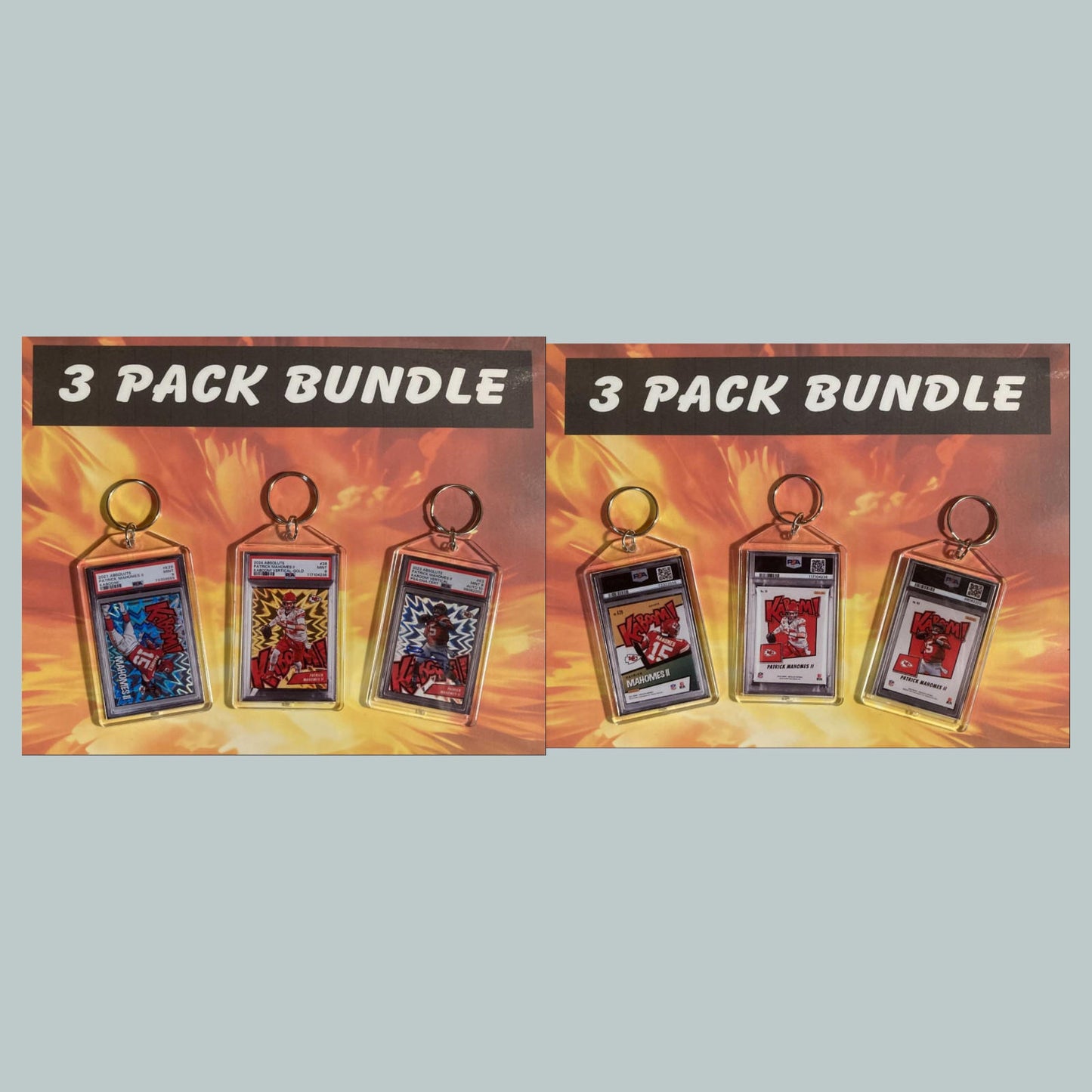 0665B Patrick Mahomes 3 Pack Bundle-Custom Hand Made Keychains