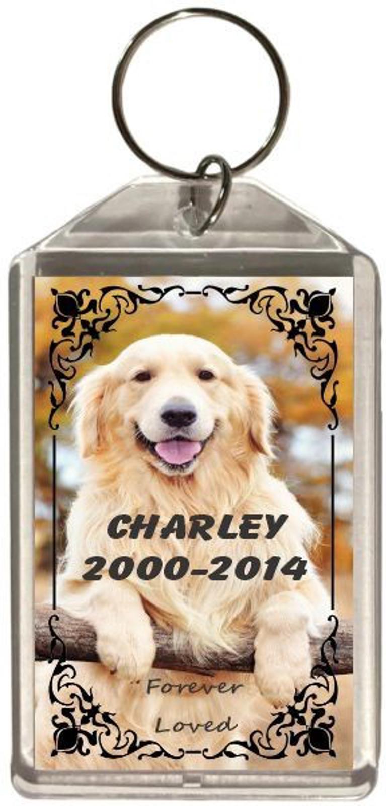 Personalized Pet Memorial Photo Keychain - Use Your Pictures