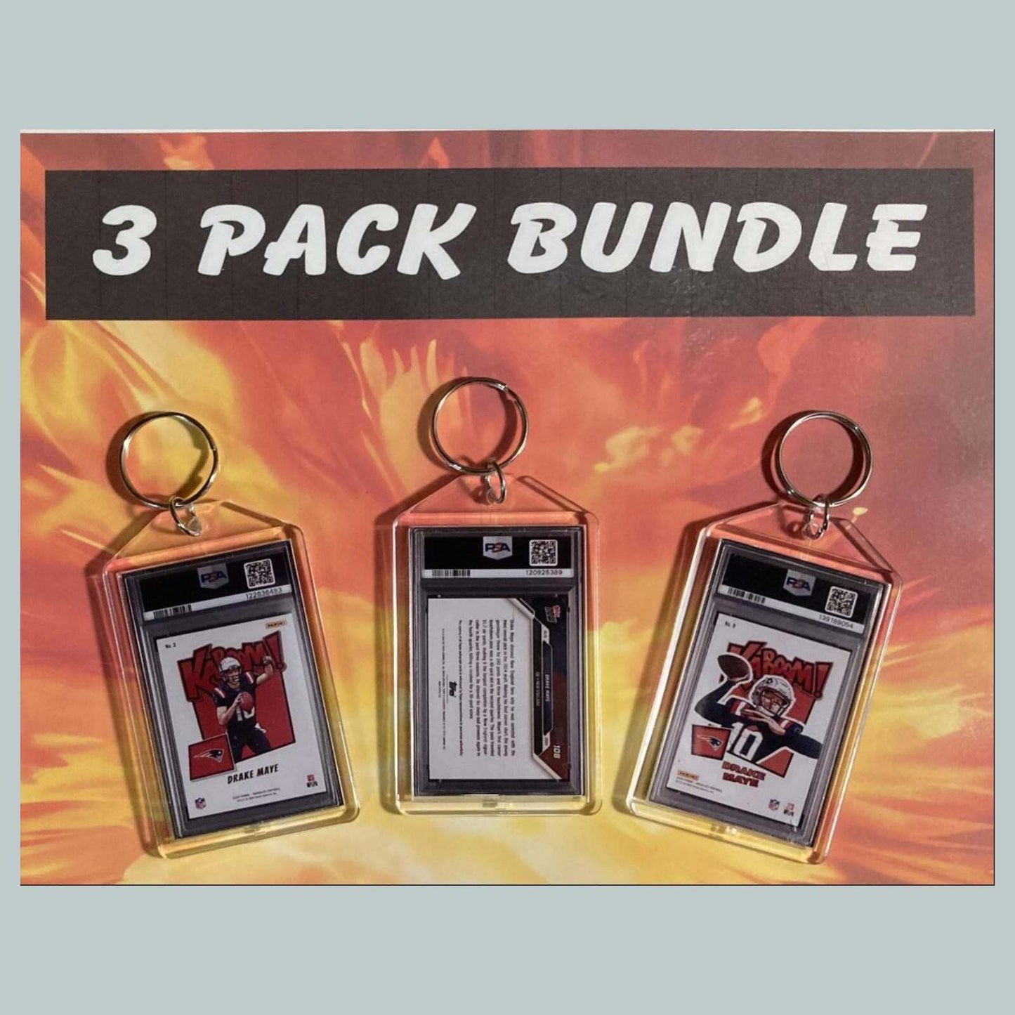 3719B Drake Maye Custom Hand Made Novelty Keychains Bundle - Makes A Great Gift FBL