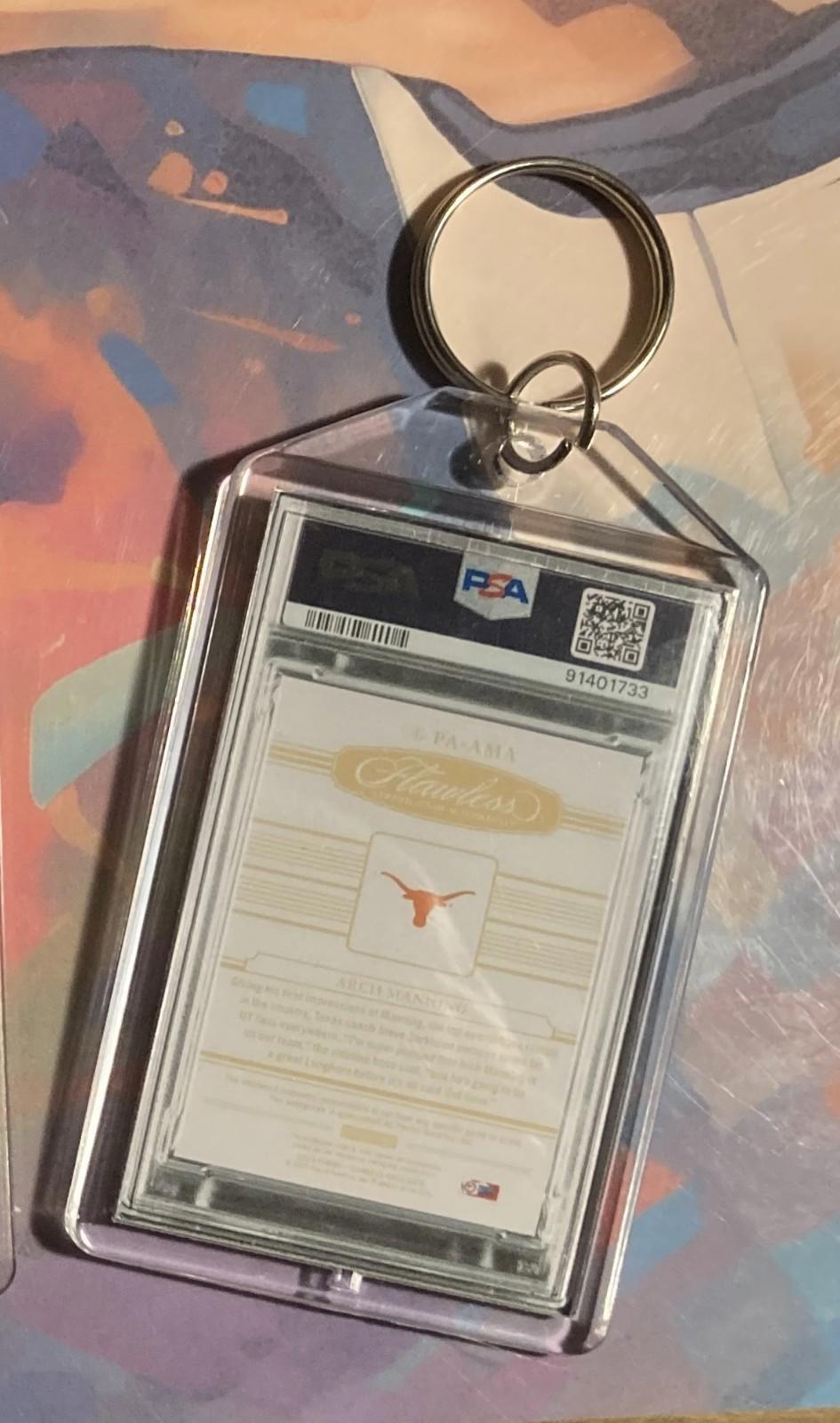 3497 Arch Manning 2024 Panini Prizm Student Orientation Green Pulsar Keychain FBL