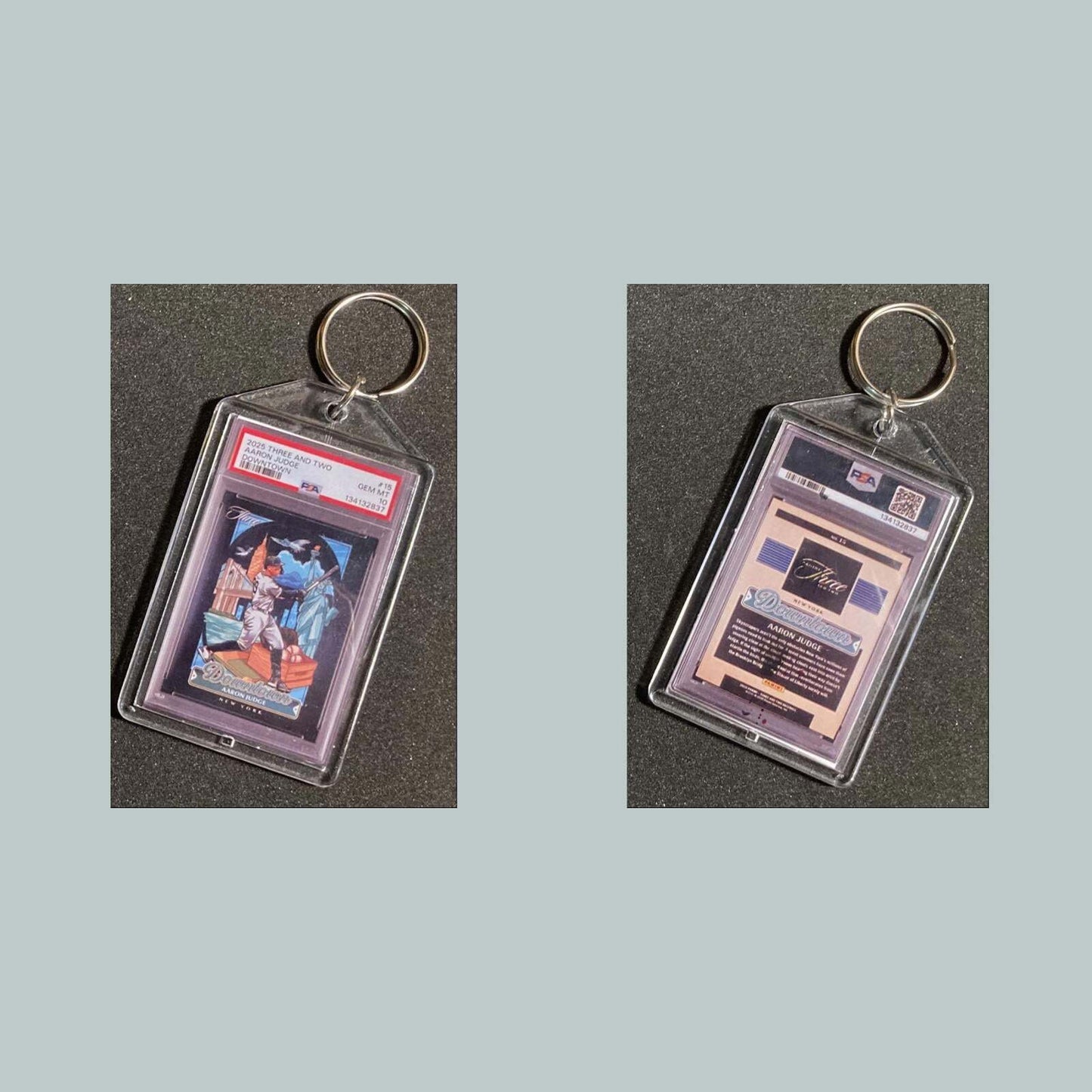 3790 Aaron Judge 2025 Panin Three and Two Downtown Custom Hand Made Keychain BBL KYC