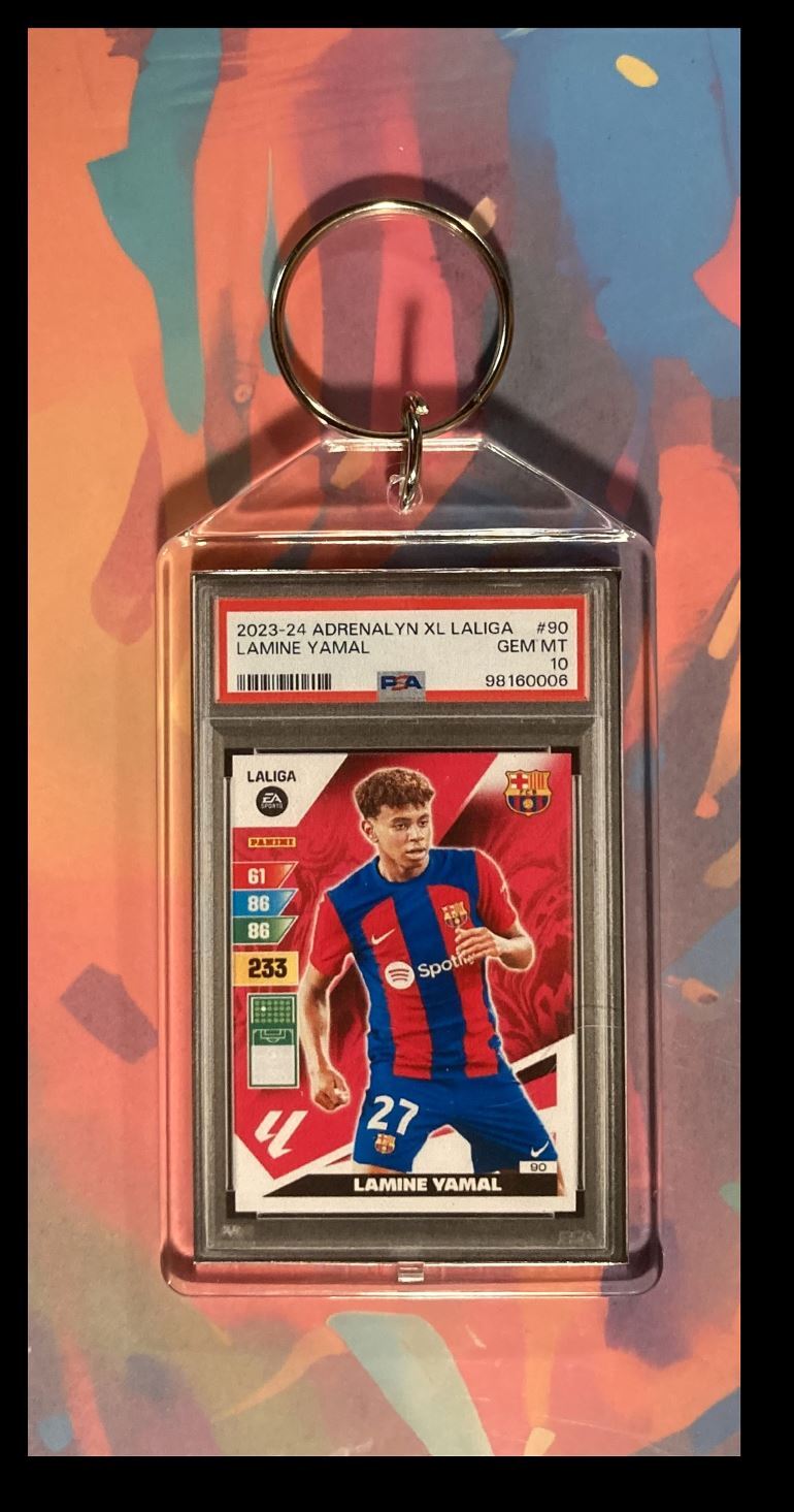 3014 Lamine Yamal  2023 Adrenalyn XL Laliga PSA Style - Custom Keychain-Gift KYC MSC