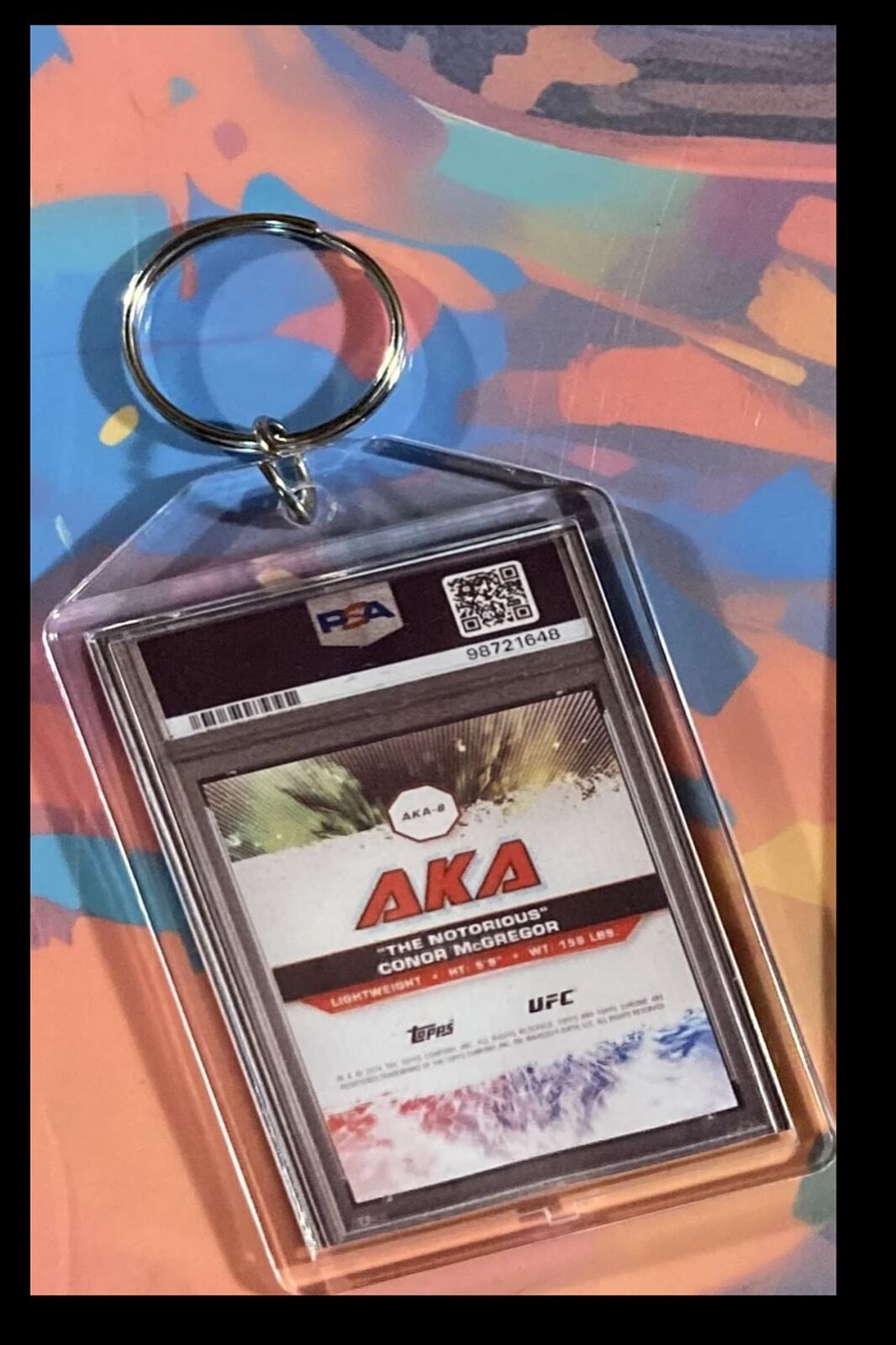 3102 Conor McGregor 2024 Topps Chrome UFC AKA Red Keychain KYC MSC