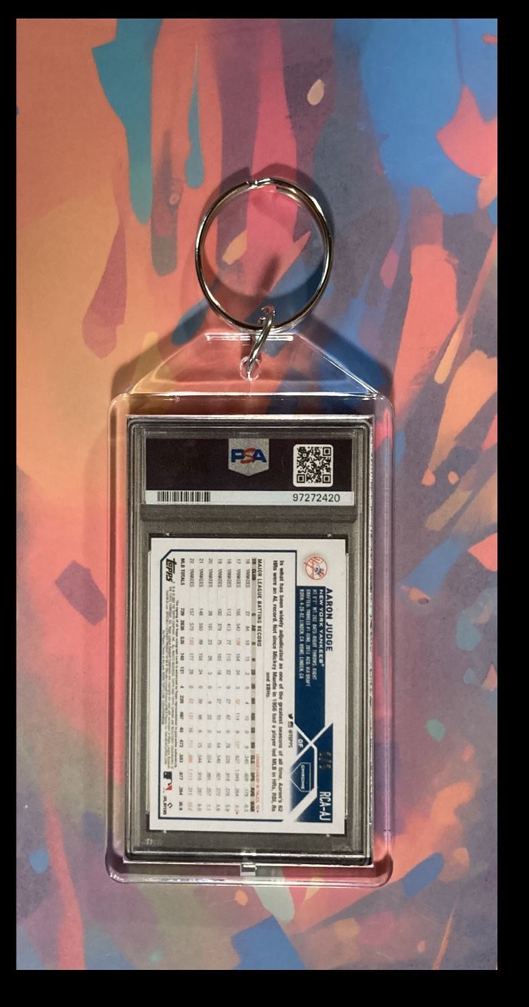 3041 Aaron Judge 2023 Topps Chrome SuperFractor Auto Custom Keychain BBL KYC