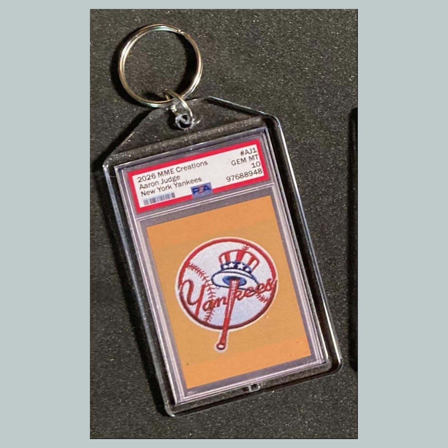3791 Aaron Judge Gold Mockup Custom Hand Made Keychain BBL KYC