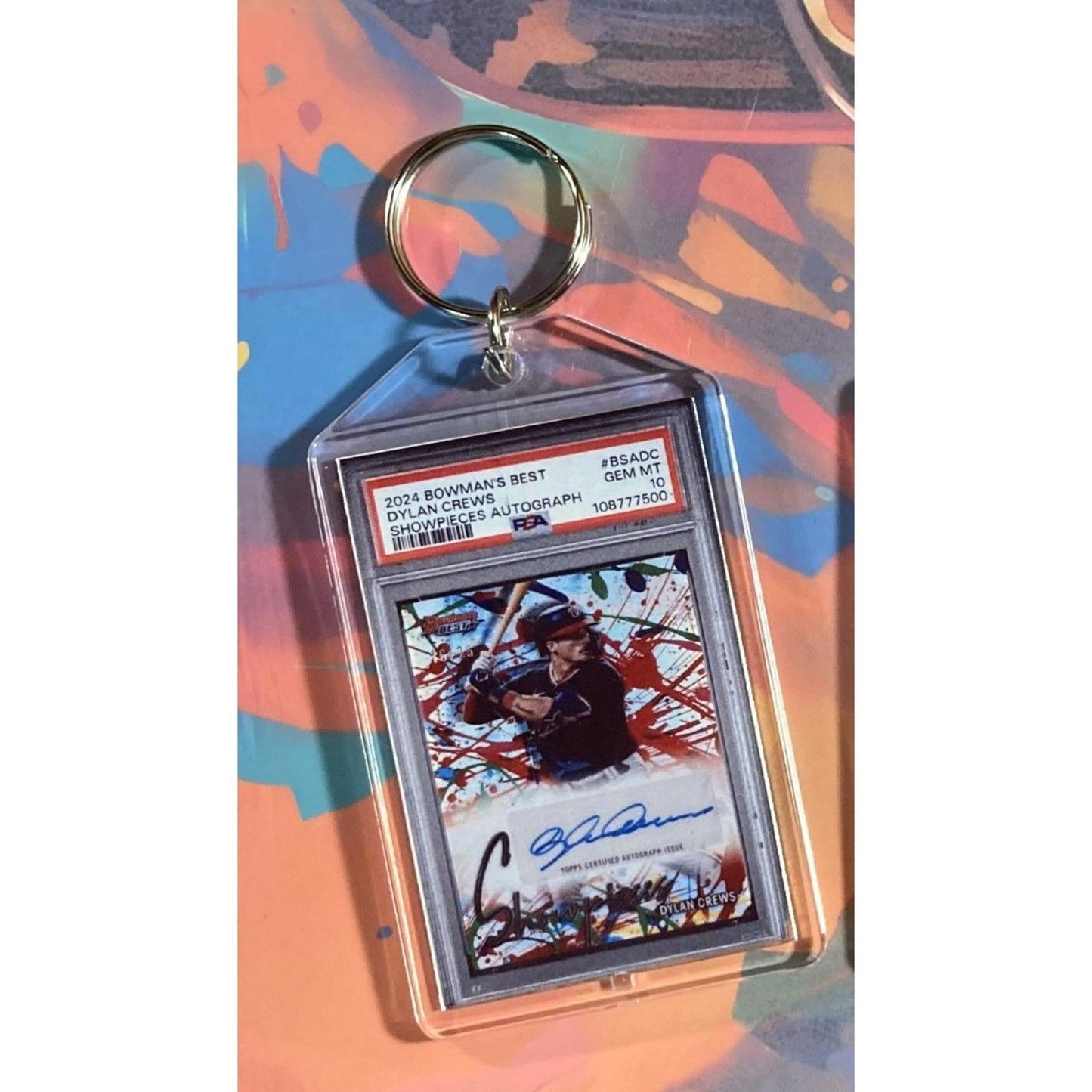 0149 Dylan Crews 2024 Bowman's Best Showpieces Auto Custom Made Novelty Keychain