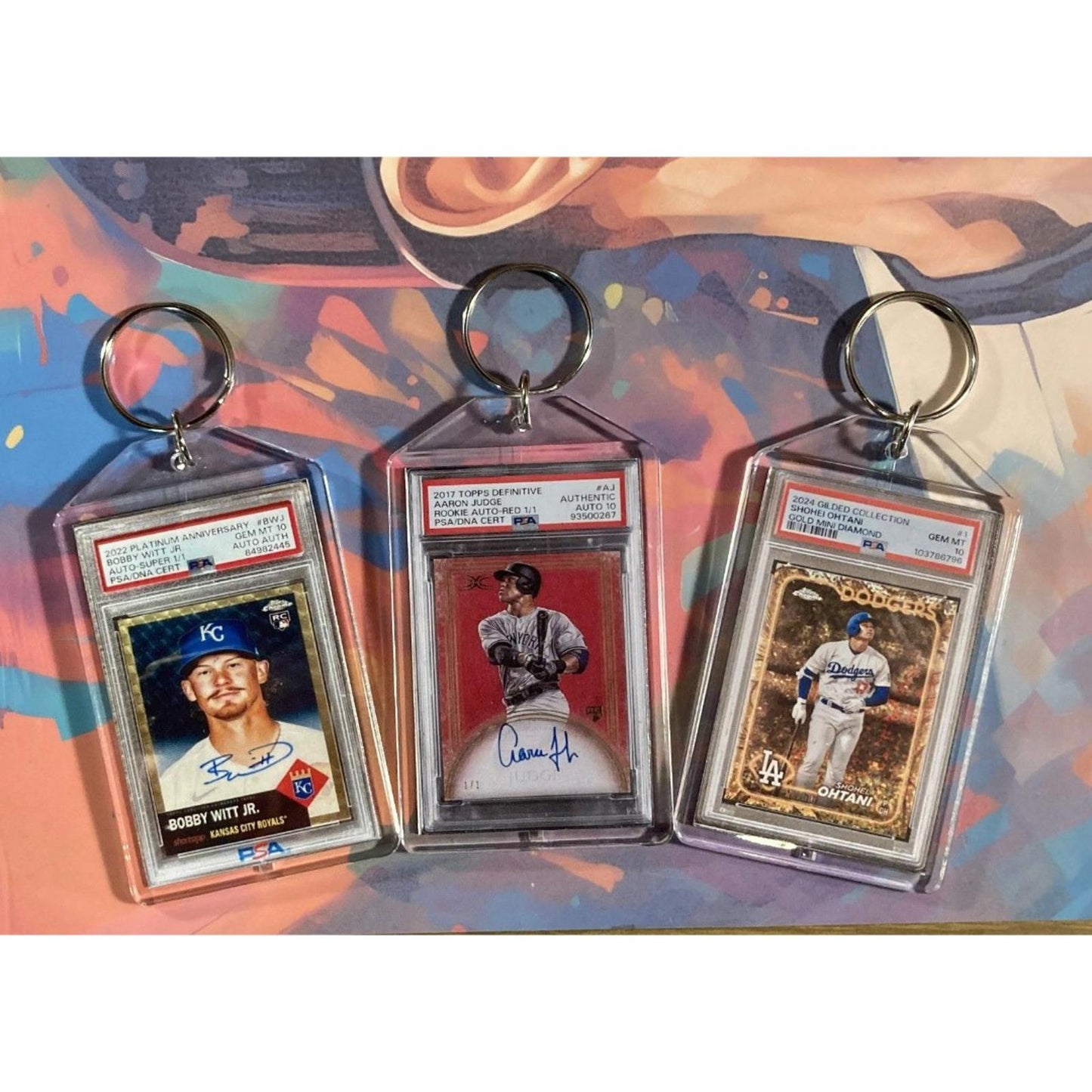 0176B Bobby Witt Jr/Judge/Ohtani 3 Pack Bundle-3 Different Novelty Keychains
