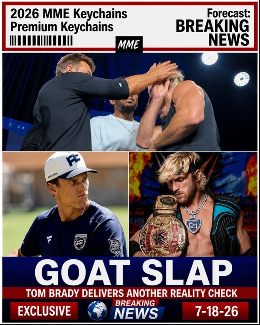 3957 Tom Brady 8X10 Print  Breaking News! Slaps Logan Paul Alt Version 4 FBL