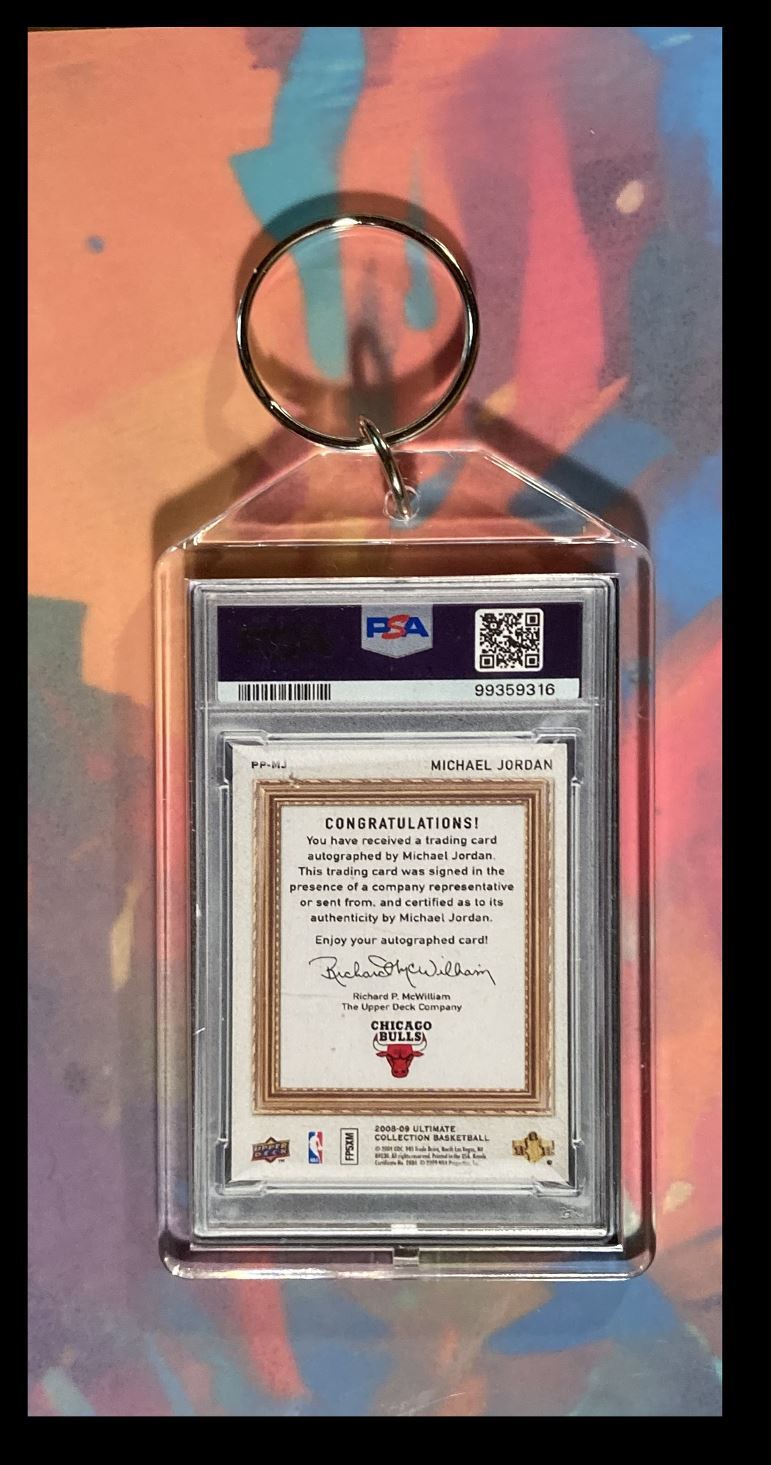 3005 Michael Jordan 2008 UD Ultimate Collection Auto Keychain-Gift BKL KYC