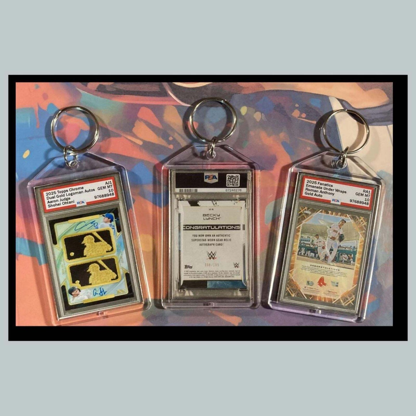 3373B Aaron Judge-Ohtani/Lynch/Anthony 3 Pack Bundle 3 Diff Novelty Keychains BBL KYC