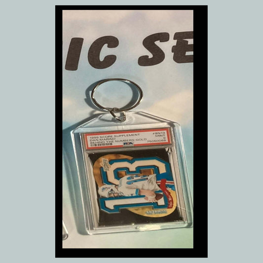 3510 Dan Marino 1999 Score Behind the Numbers Gold Custom Hand Made Keychain FBL