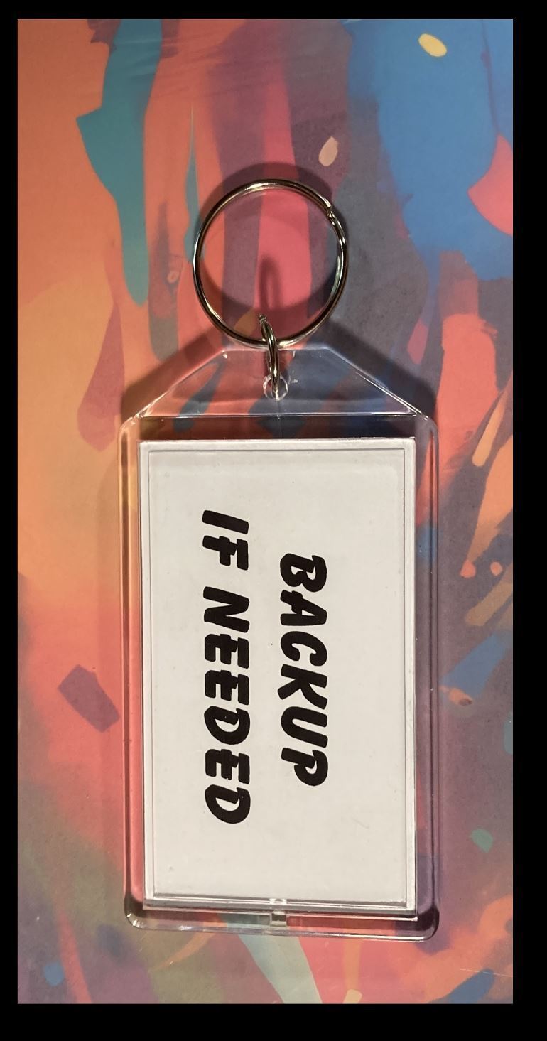 3354 Trump Backup If Needed Custom Hand Made Keychain-Makes A Great Gift KYC MSC