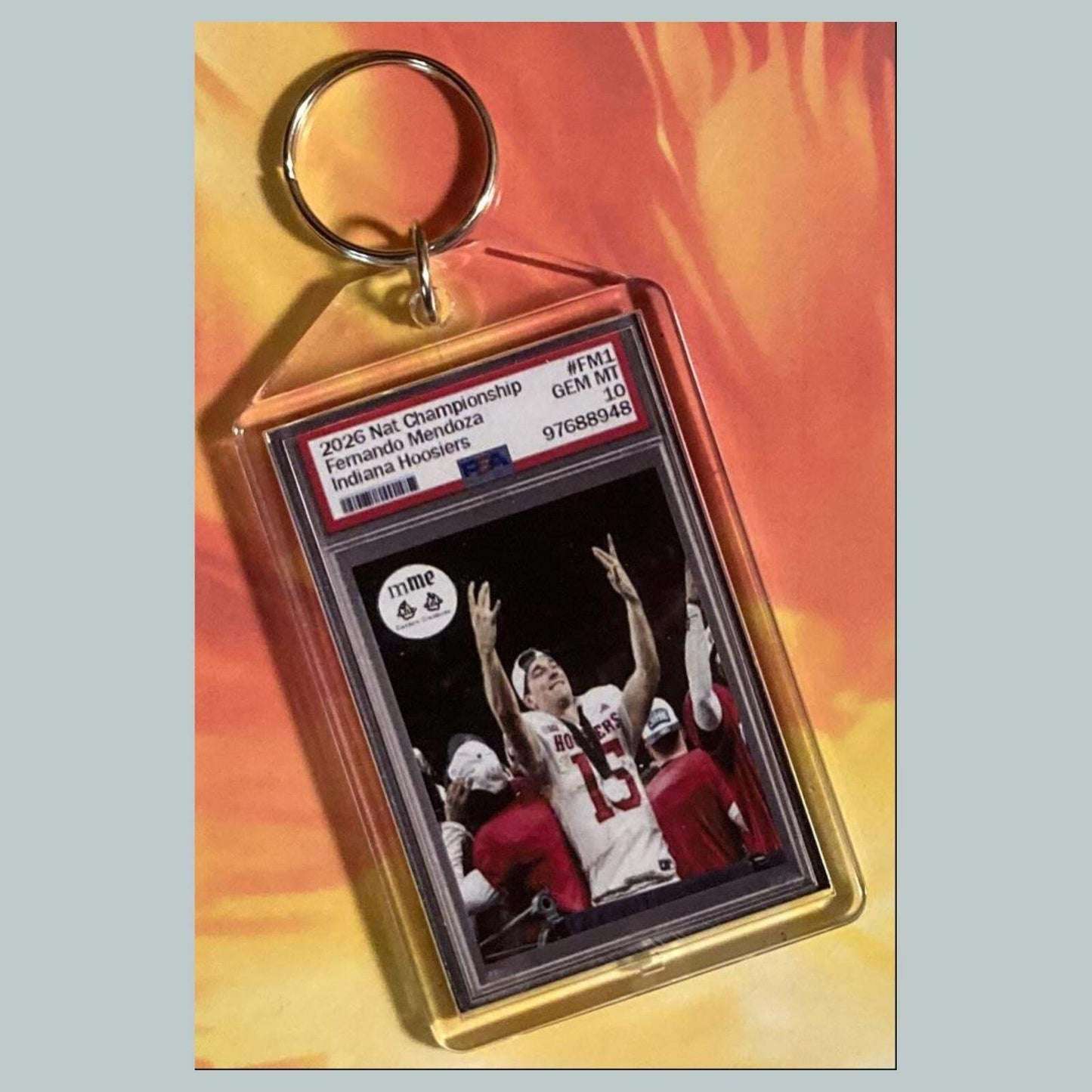 3739 Fernando Mendoza 2026 Nat Championship Mockup Custom Hand Made Keychain FBL