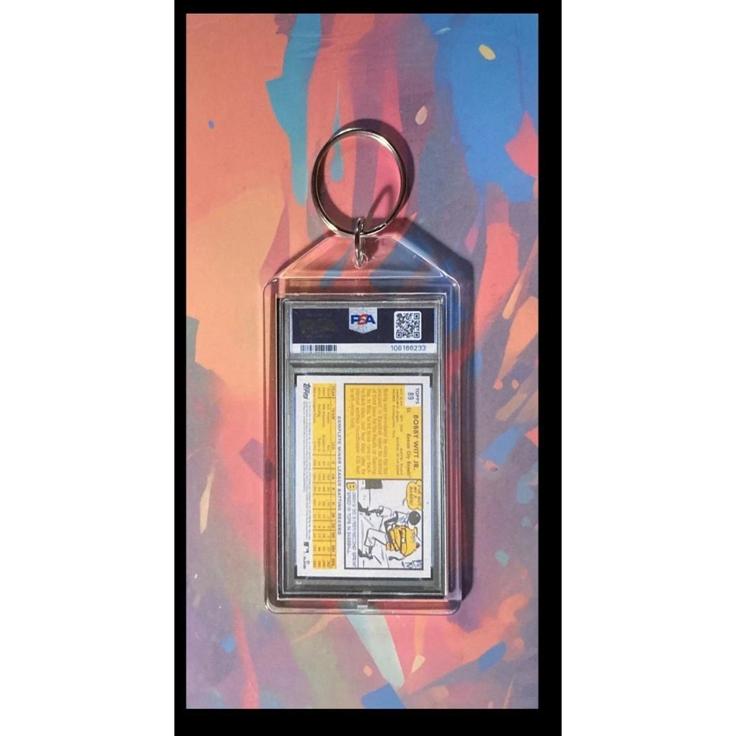 0082 Bobby Witt Jr 2022 Topps Archives Custom Made Novelty Keychain-A Great Gift
