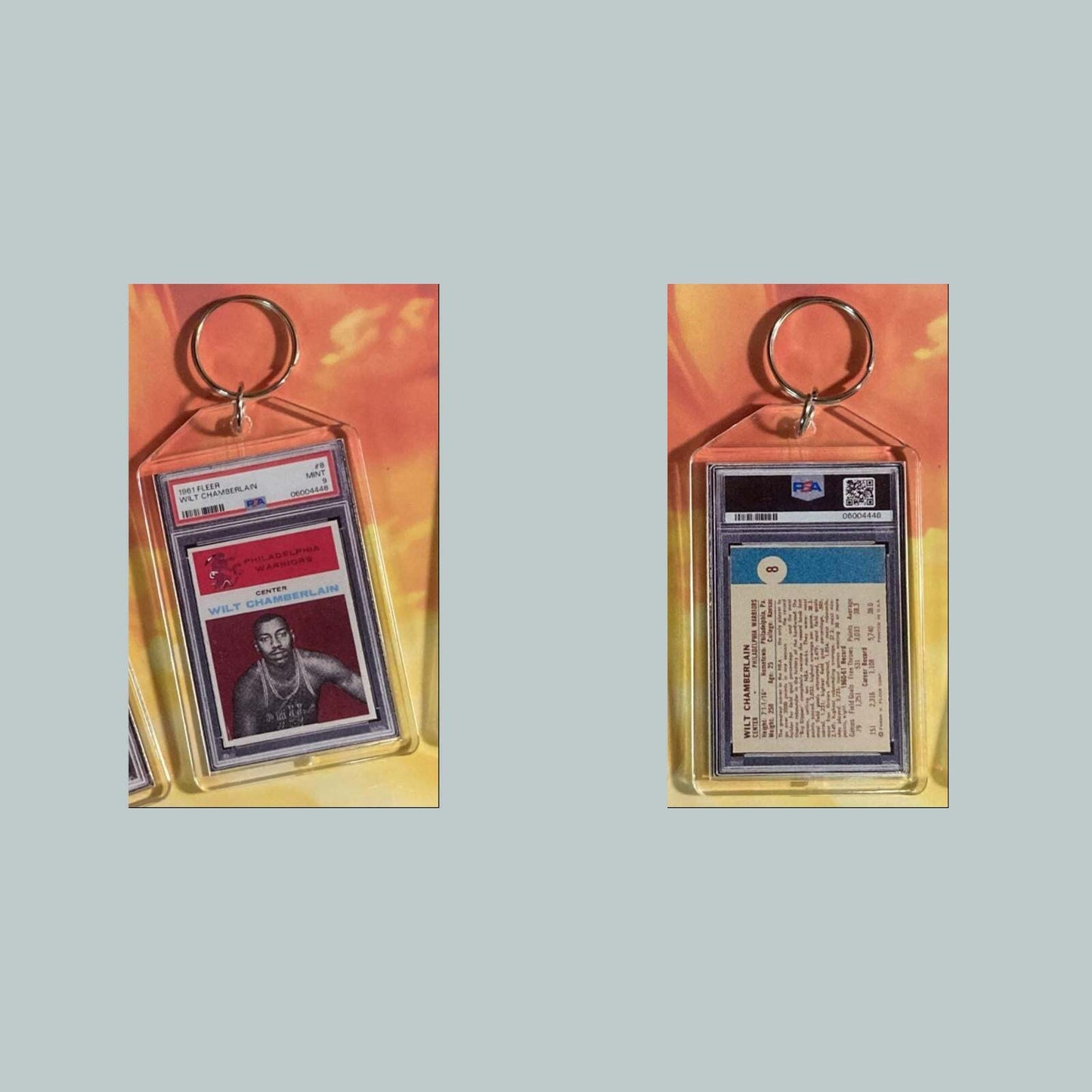 3653 Wilt Chamberlain1961 Fleer Custom Hand Made Keychain BKL KYC