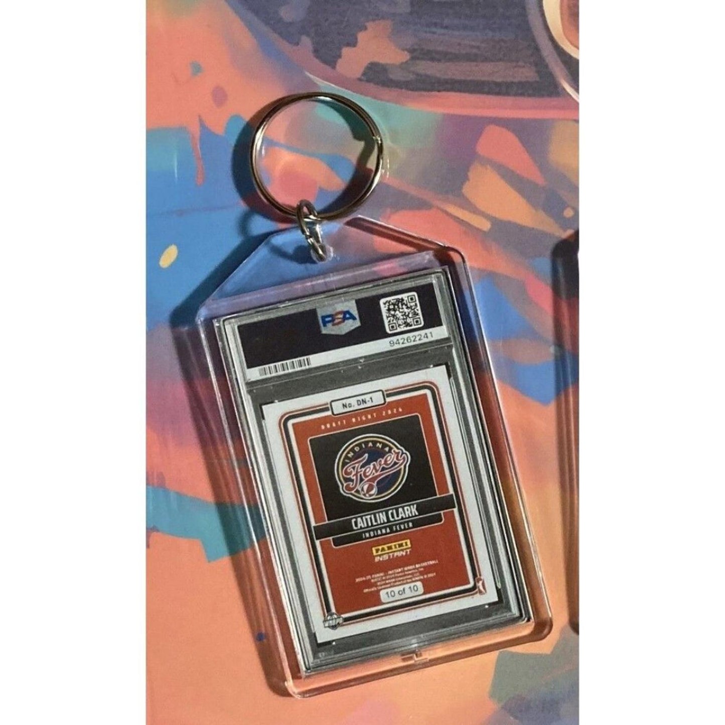 0251 Caitlin Clark 2024 Panini Instant Draft Night Jaquar Custom Keychain - Gift
