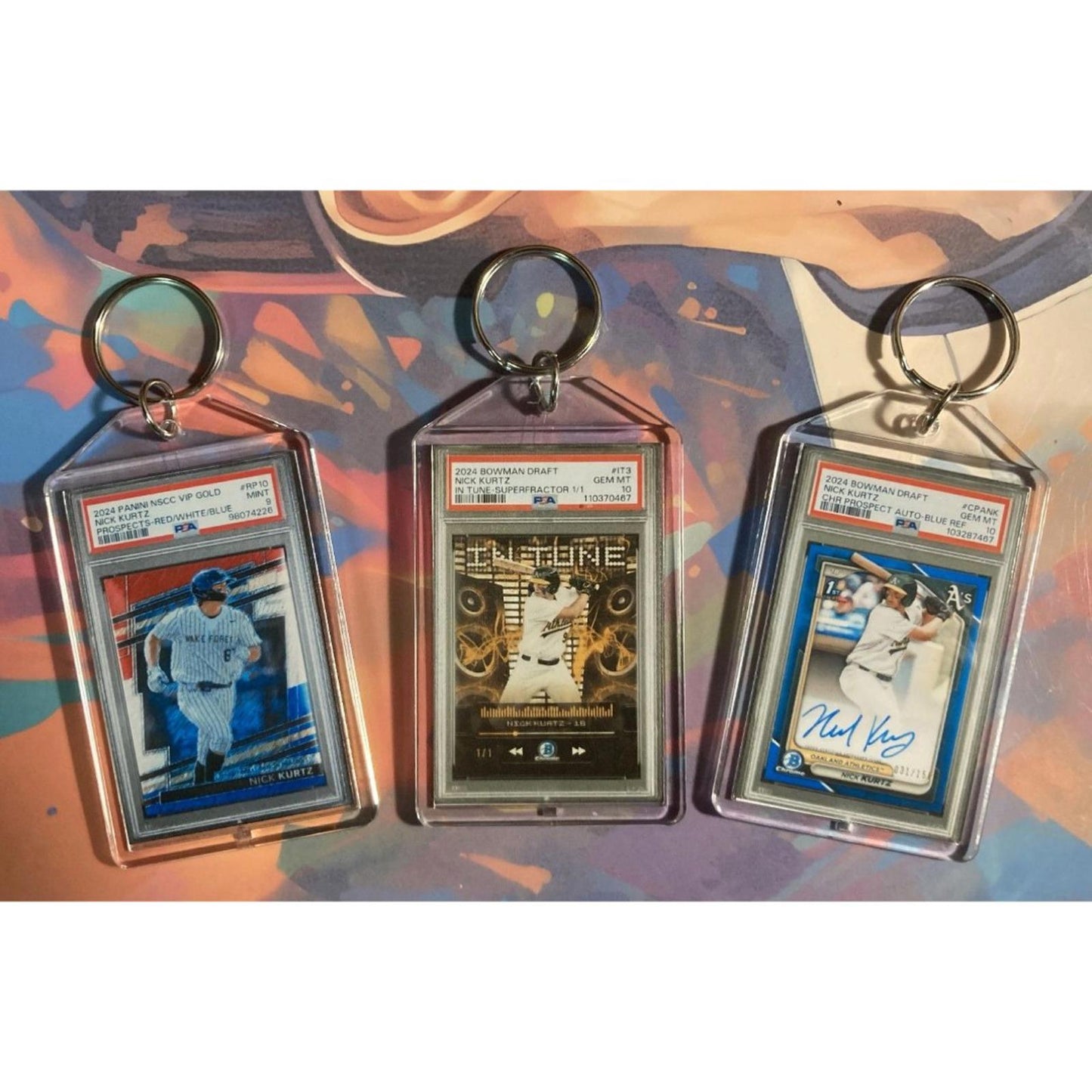 0270B Nick Kurtz 3 Pack Bundle - 3 Different Custom Novelty Keychains-Great Gift