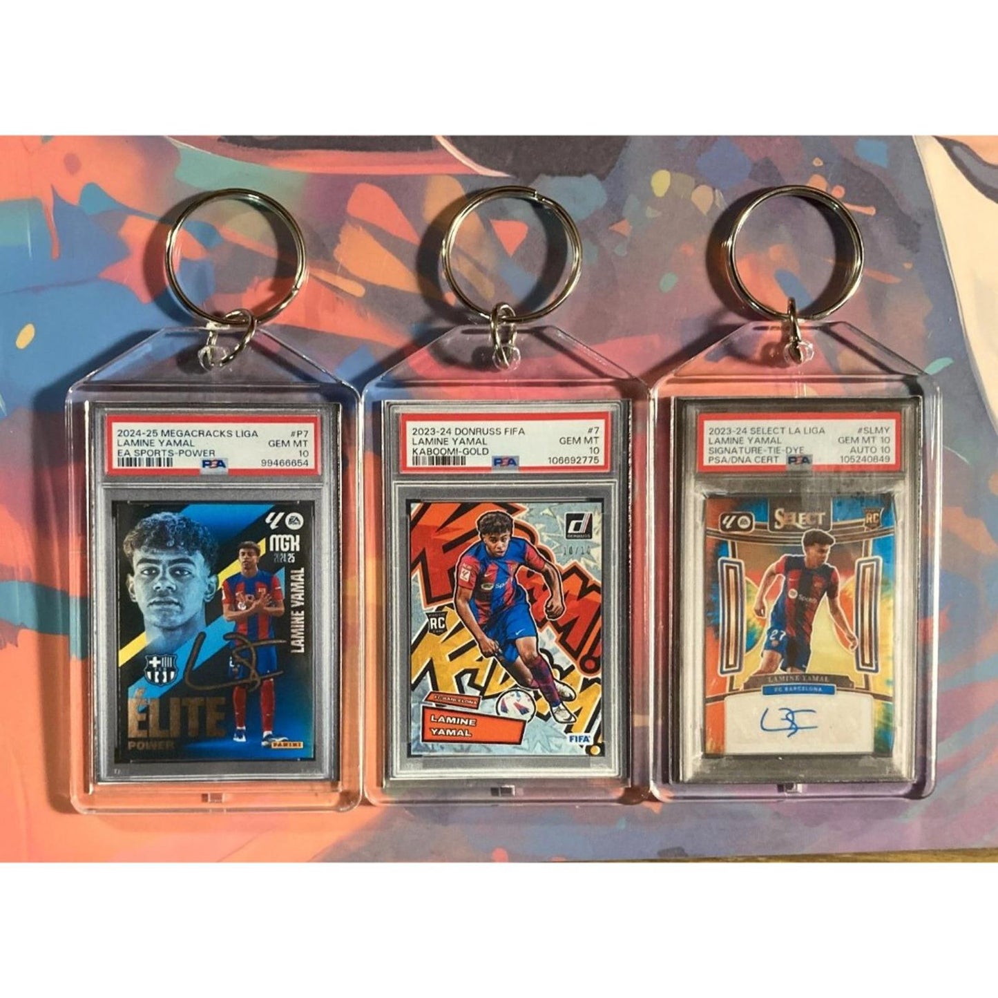 0199B Lamine Yamal 3 Pack Bundle - 3 Different Custom Novelty Keychains -Gift
