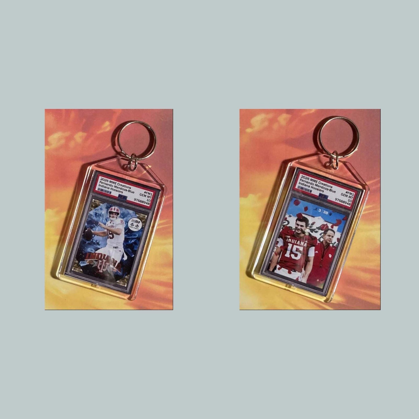 3740 Fernando Mendoza 2026 Nat Championship Mockup Custom Hand Made Keychain FBL