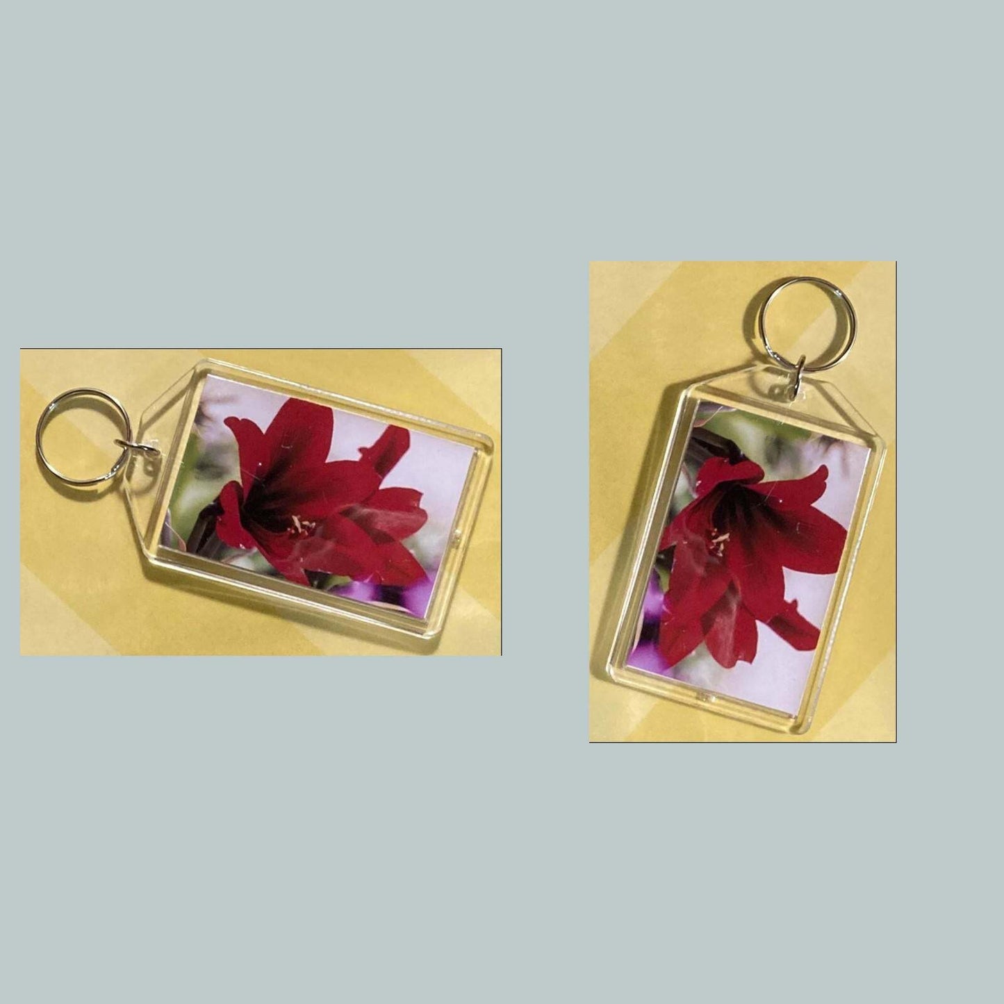 3684 Amaryllis Acrylic Keychain | Floral Keychain | Flower Lover Gift MSC KYC