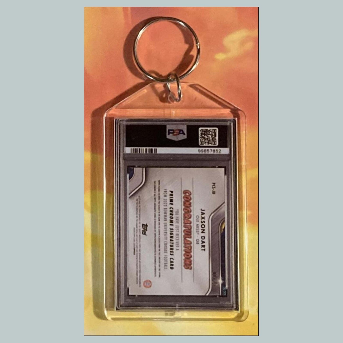 3531 Jaxson Dart 2022 U Chrome Orange Auto Custom Keychain Great Gift FBL