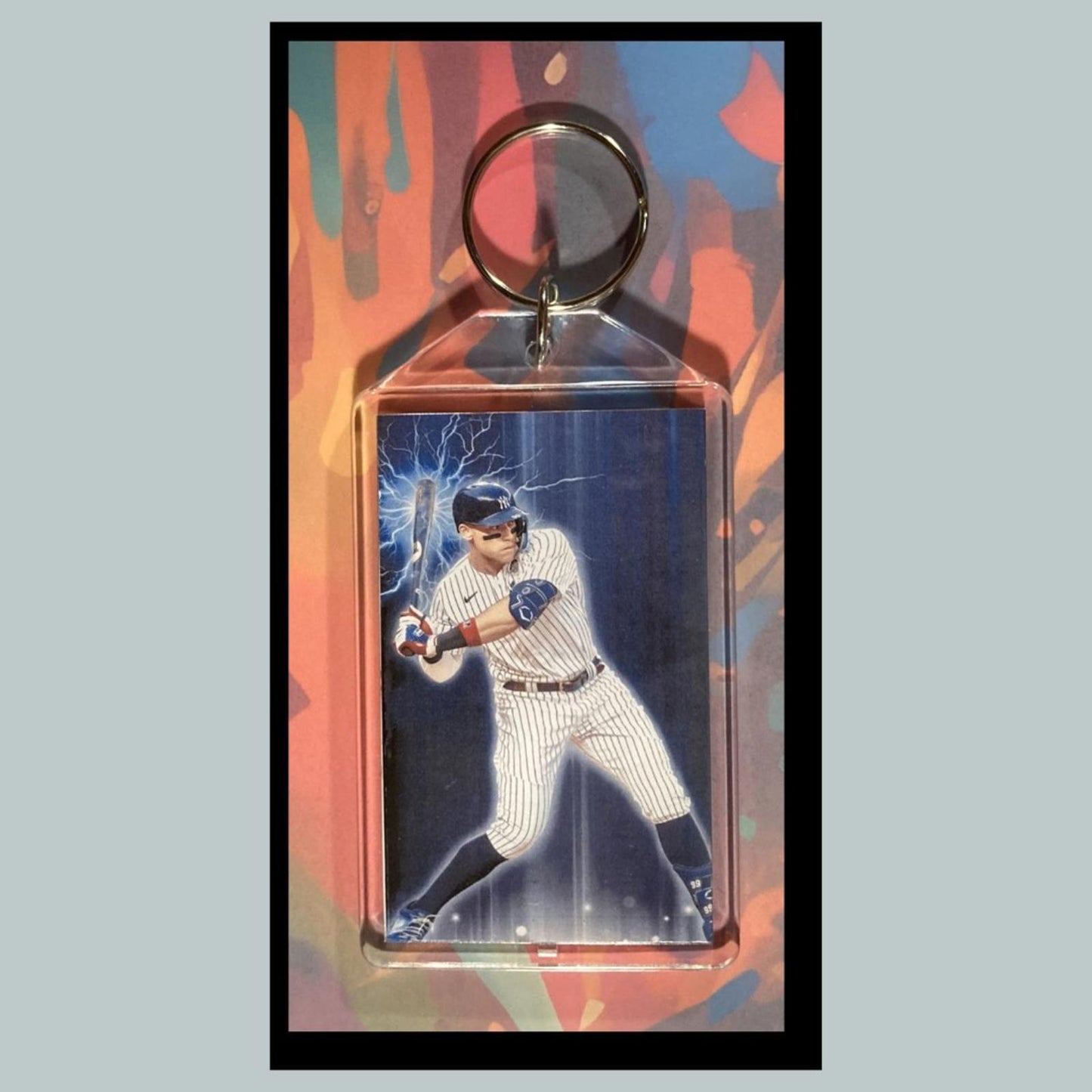 0402 Aaron Judge Lightning Custom Hand Made Keychain-Makes A Great Gift