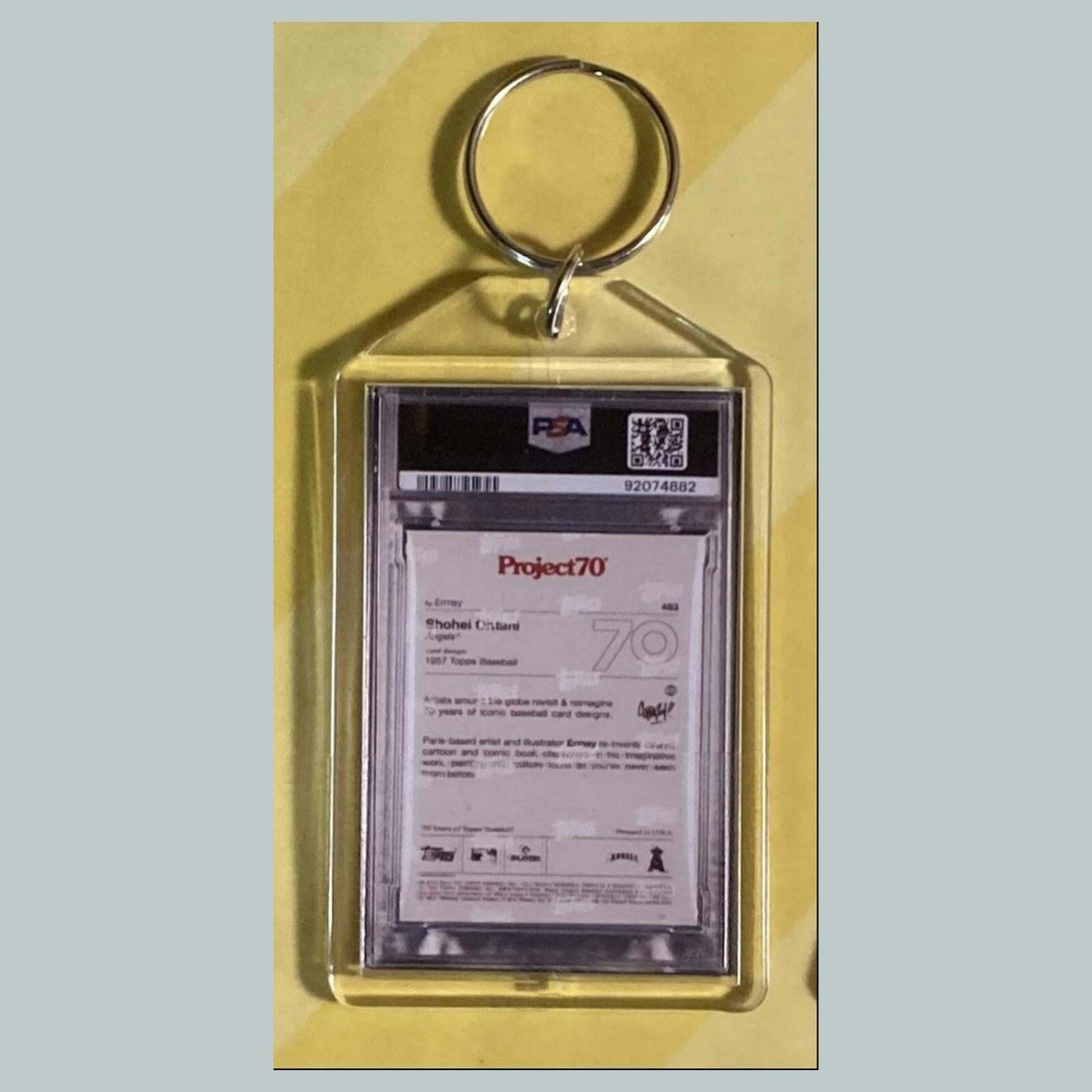 3782 Shohei Ohtani 2021 Topps Project 70 Super Shohei Custom Hand Made Keychain BBL KYC
