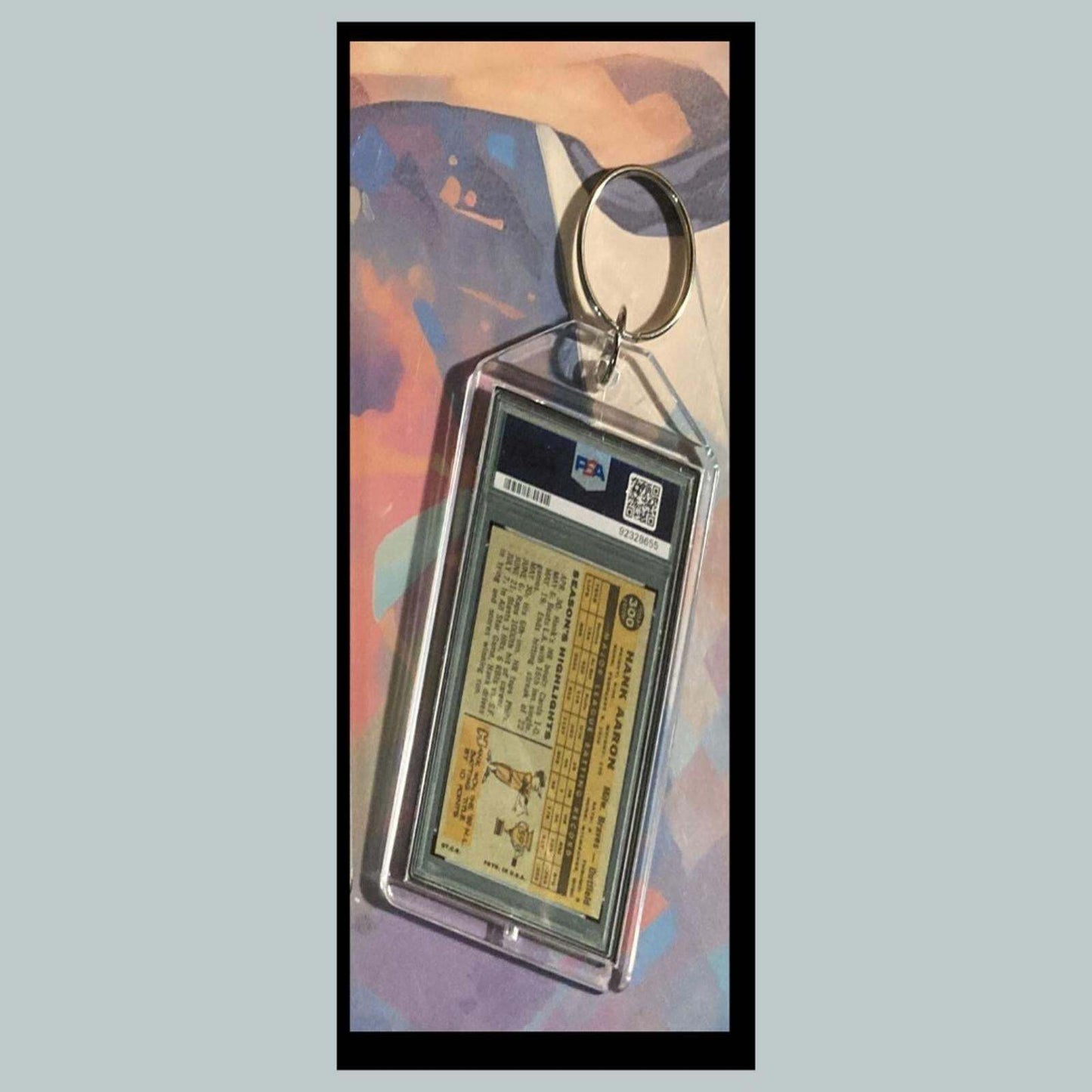 3440 Hank Aaron 1960 Custom Hand Made Novelty Keychain - Makes A Great Gift BBL KYC