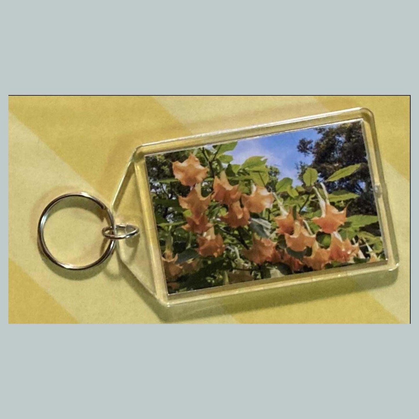 3683 Angel's Trumpets Acrylic Keychain | Floral Keychain | Flower Lover Gift MSC KYC