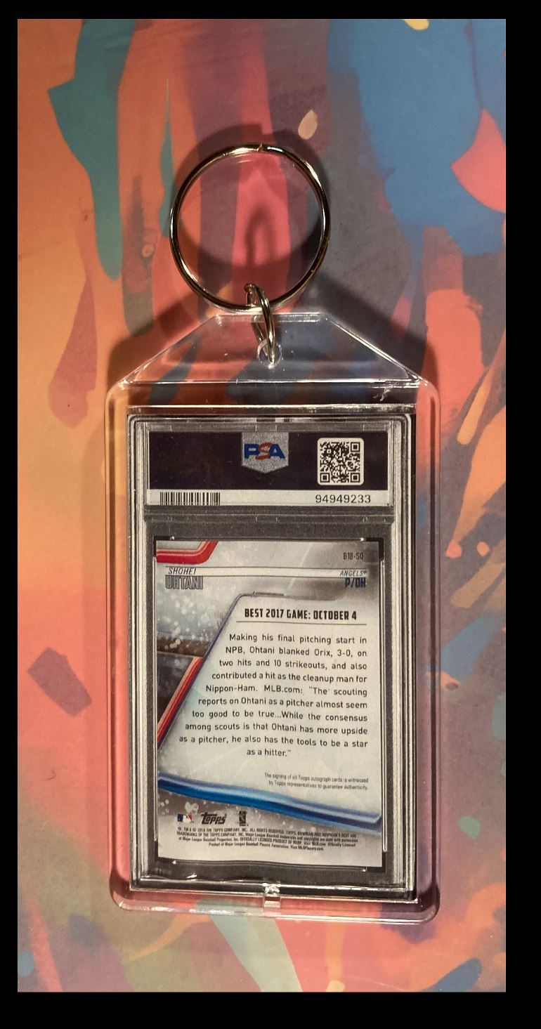 3025 Shohei Ohtani 2018 Bowman's Best Auto  Custom Keychain-Great Gift BBL KYC