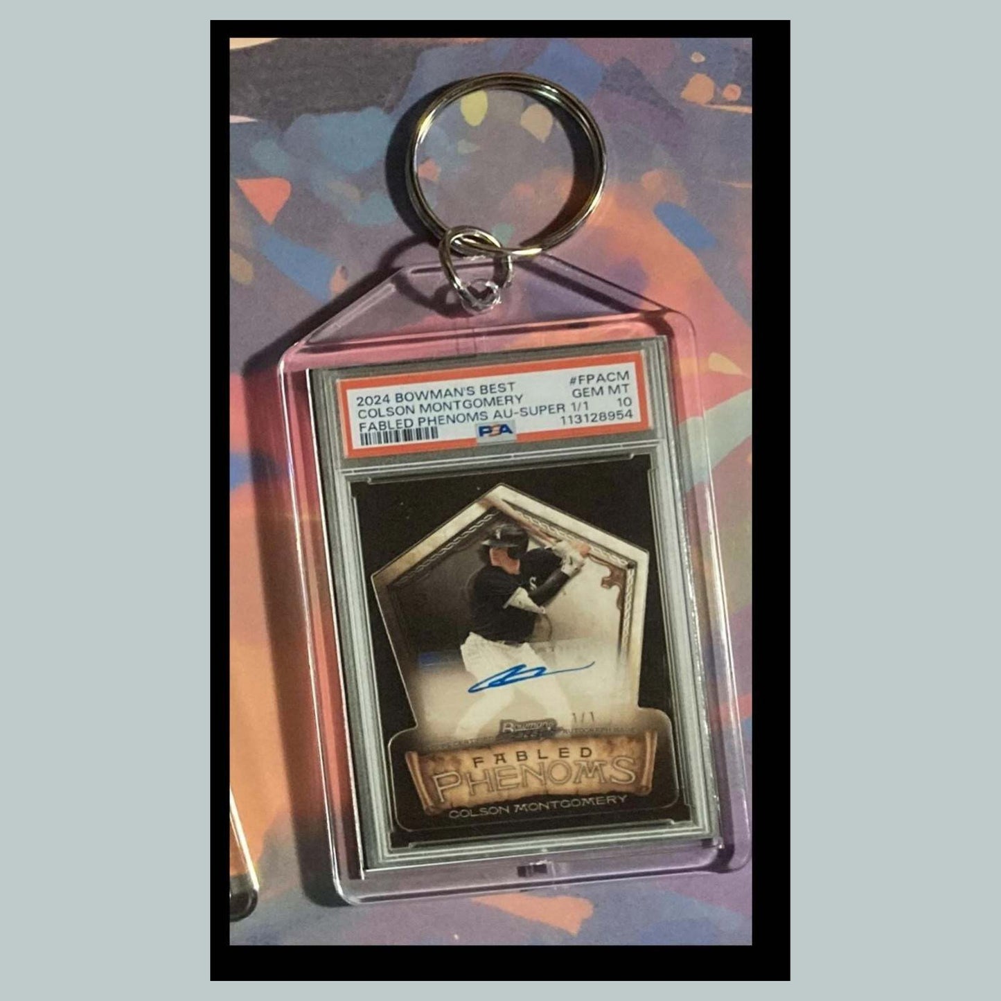 3502 Colson Montgomery 2024 Bowman's Best Fabled Phenoms Auto Custom Keychain BBL KYC