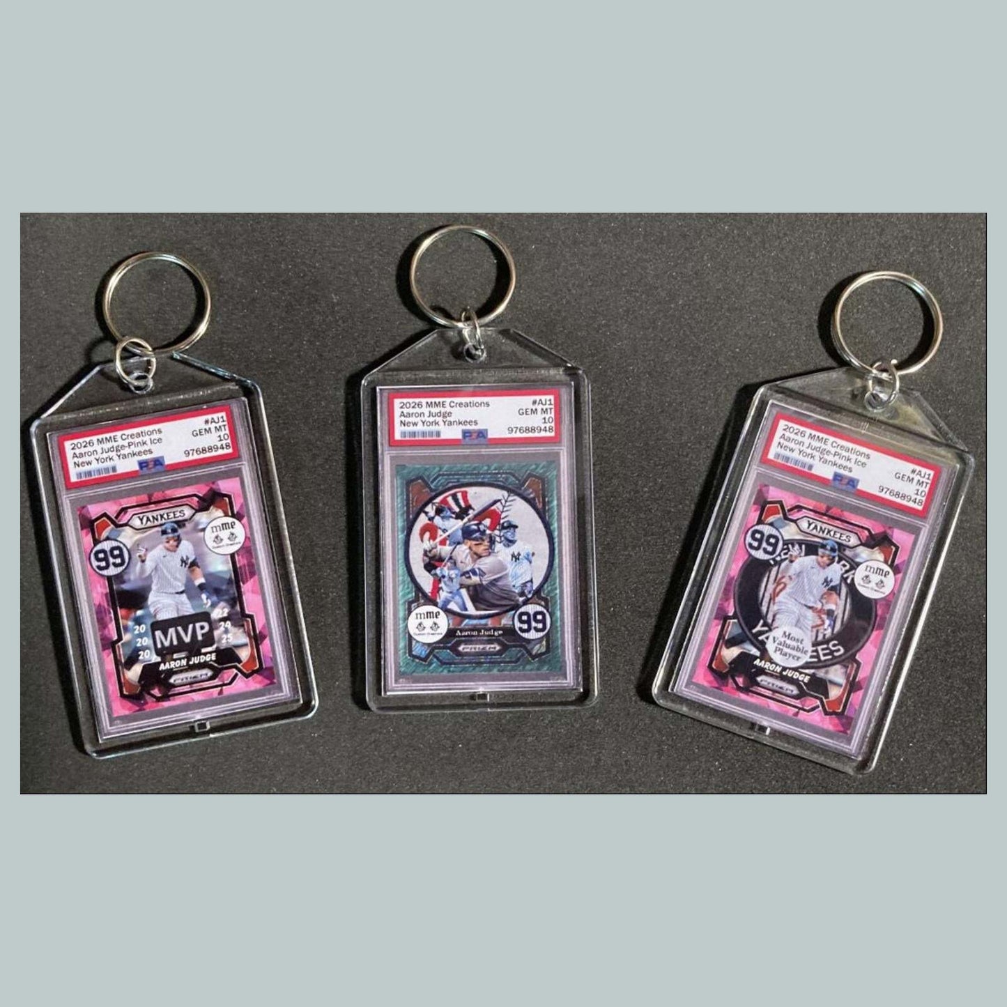 3794B Aaron Judge 3 Pack Bundle-Custom Hand Made Keychains BBL KYC
