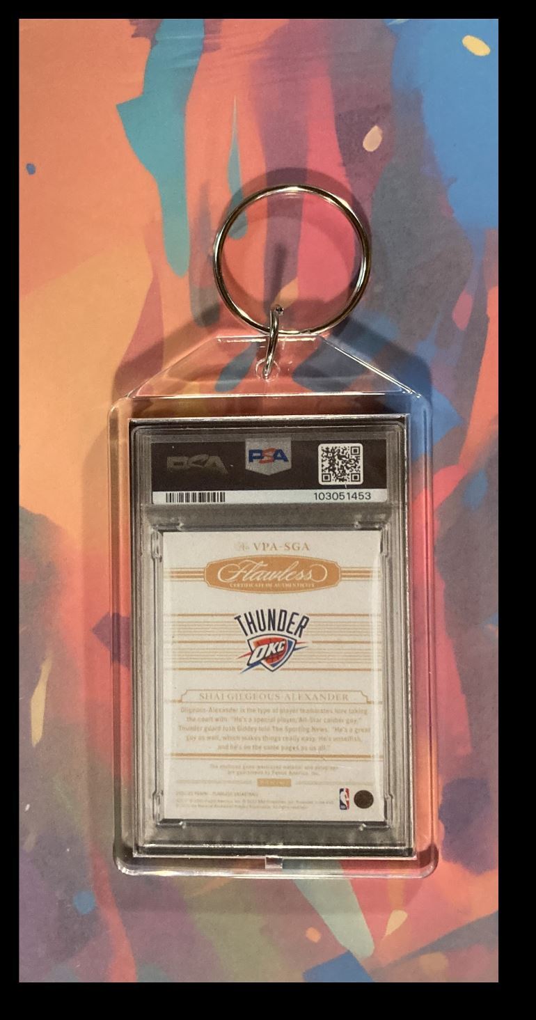 3059 Shai Gilgeous-Alexander 2021 Panini Flawless Patch Auto Keychain BKL KYC
