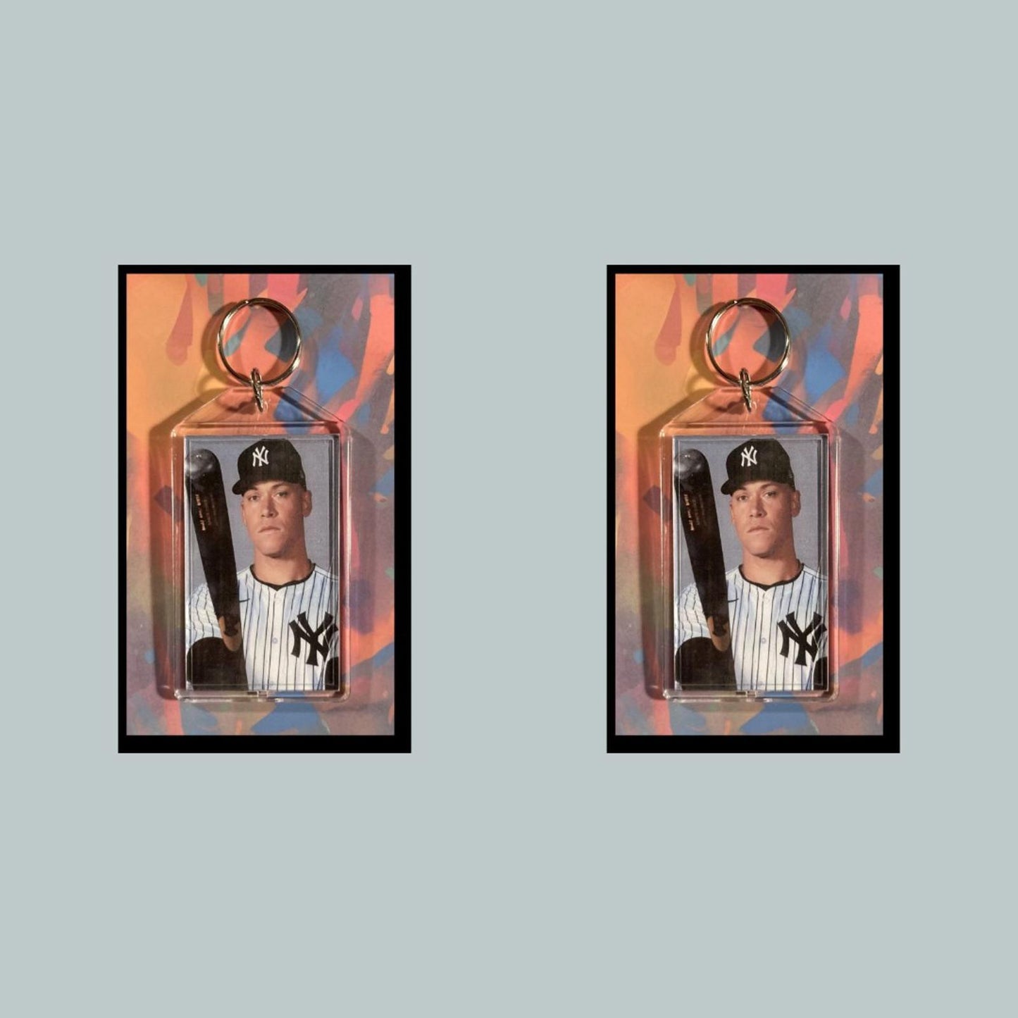 0338 Aaron Judge w/Bat Custom Hand Made Keychain-Makes A Great Gift