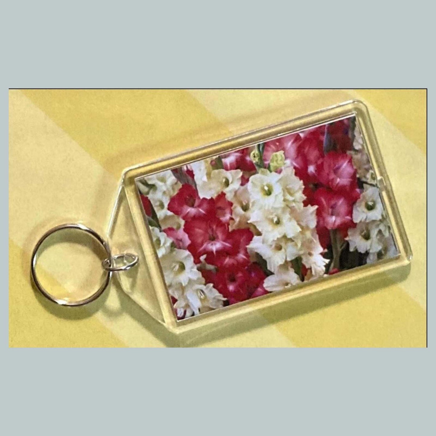 3705 Flowers - Gladiolus Custom Hand Made Keychain MSC KYC