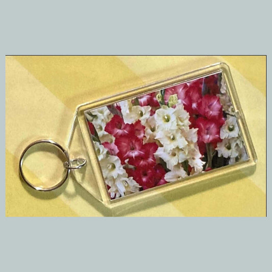 3705 Flowers - Gladiolus Custom Hand Made Keychain MSC KYC