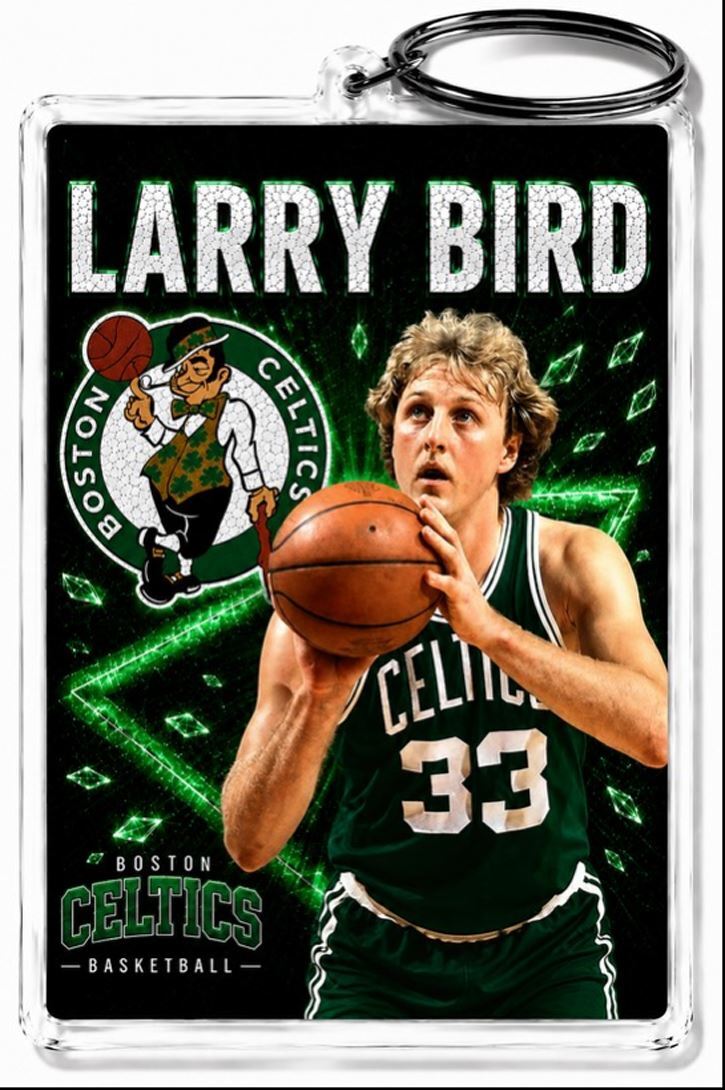 3575 Larry Bird Keychain Custom Premium Handmade Keychain No Nameplate BKL KYC